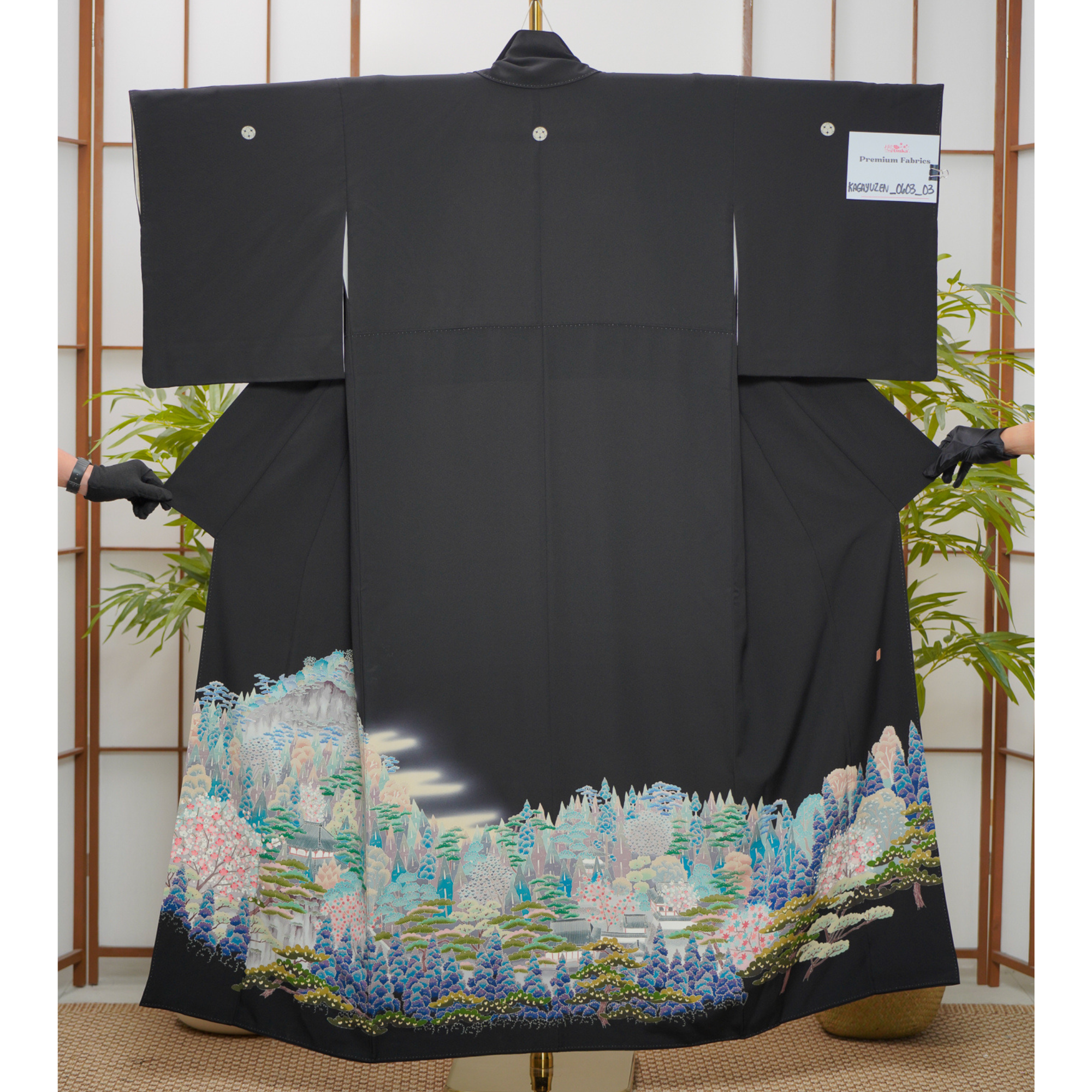 6.28 Premium Yuzen Sho Fabric: 0603_03 | Azure Vista