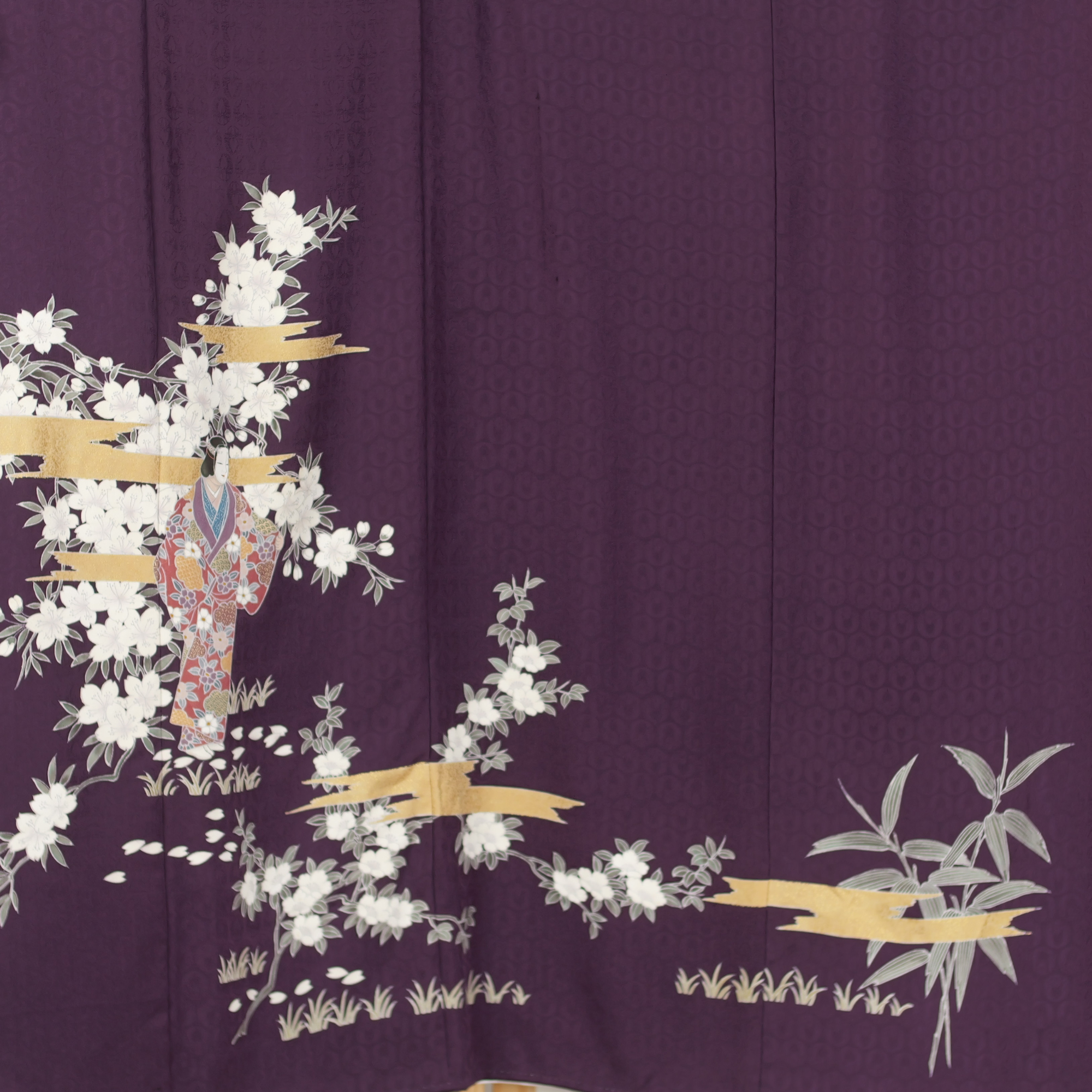 NALB Fabric: 0126NALB-08 | Violet eggplant flowers