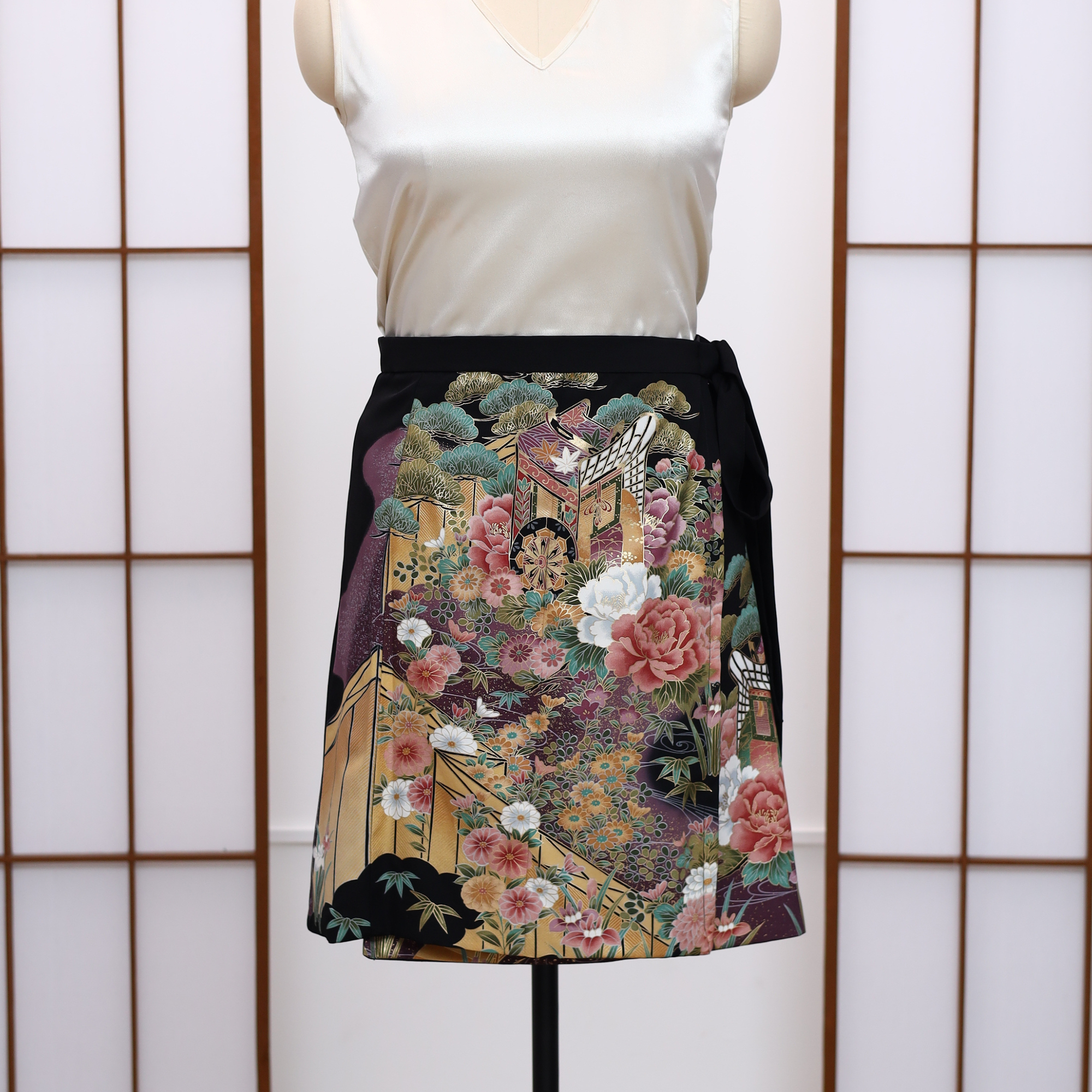 On-hand: Black Summer Wrap Skirt  | SWS7831 | 1T