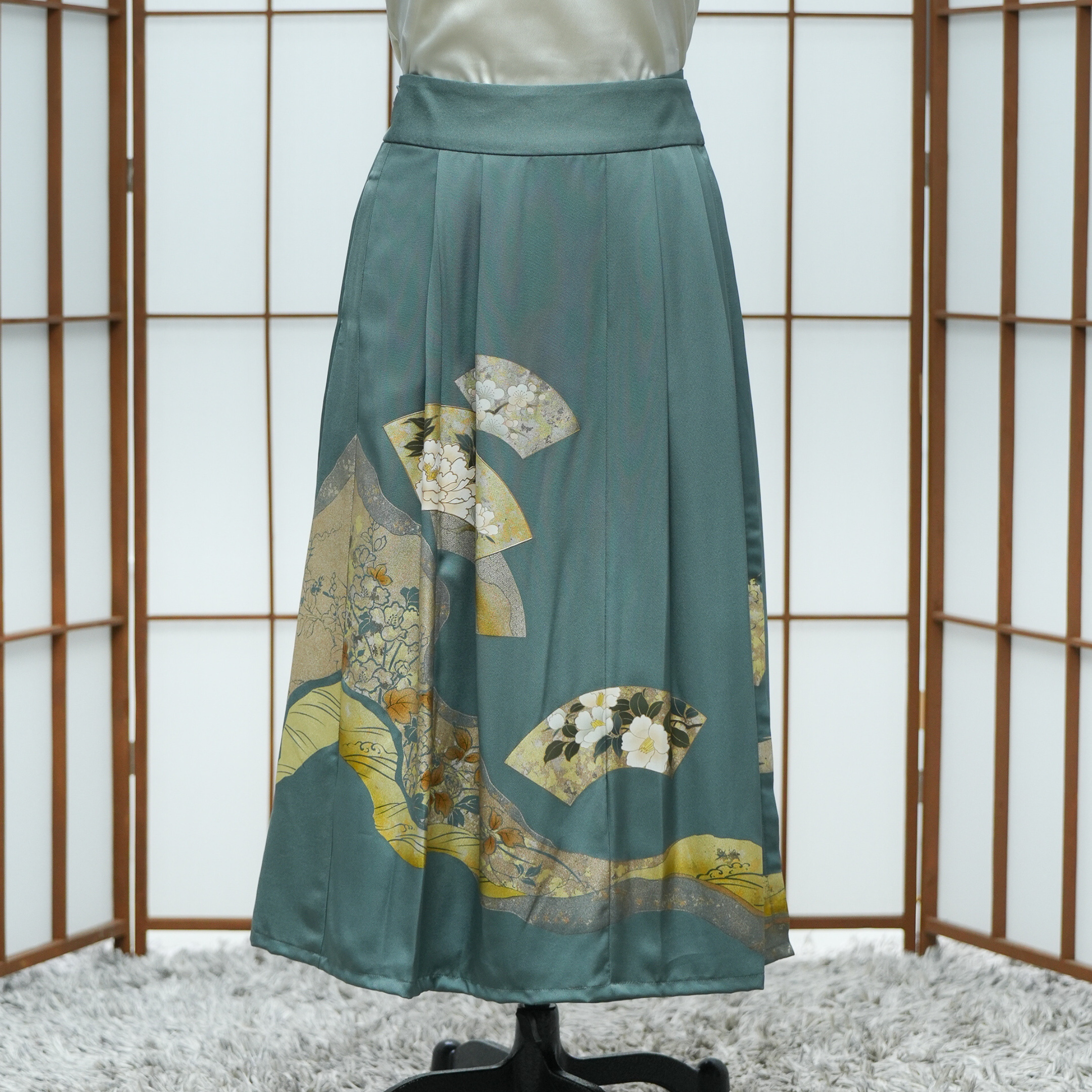Premium On-hand: Emerald color Hanbok Skirt | HS7082 | 2P