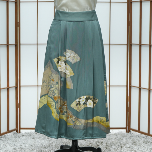 Premium On-hand: Emerald color Hanbok Skirt | HS7082 | 2P