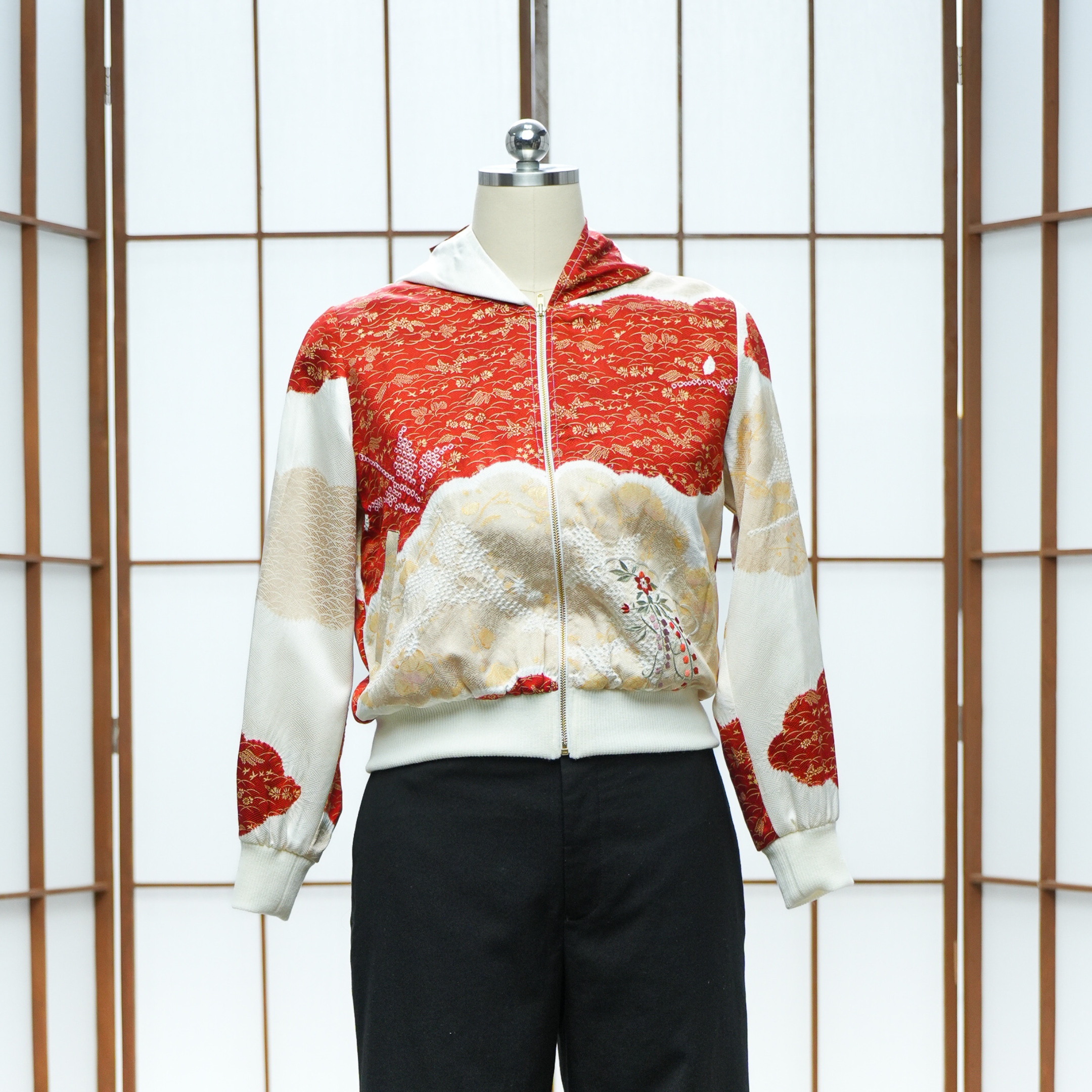 Premium On-hand: Cream Bomber Jacket with Hoodie | LB | BJH7288