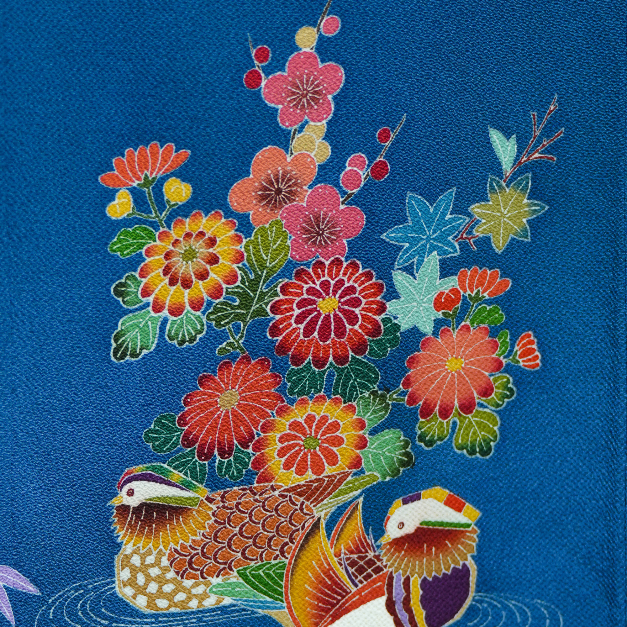Bai Fabric: 0316-24- Blue vibrant flowers