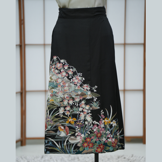 Premium On-hand: Black Wrap Skirt | 2P | WS6323