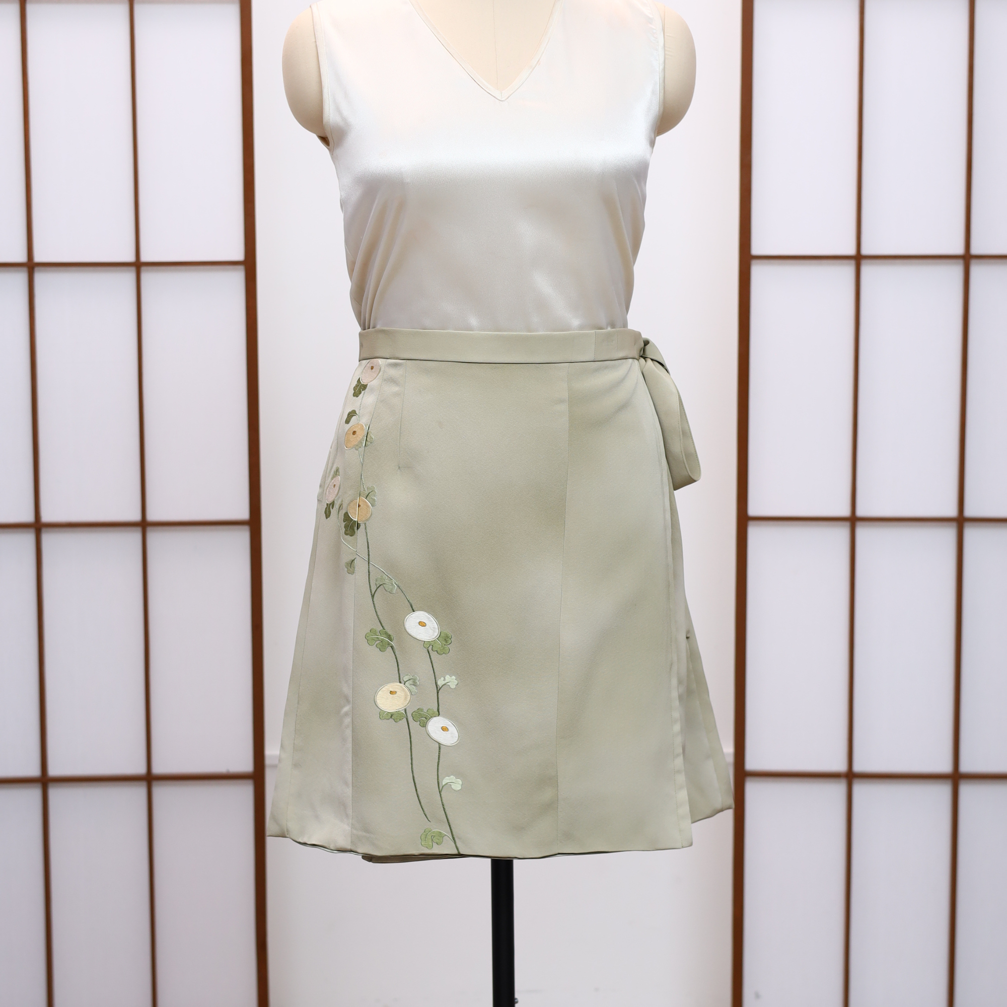 On-hand: Green Summer Wrap Skirt  | SWS7118Y | 2T