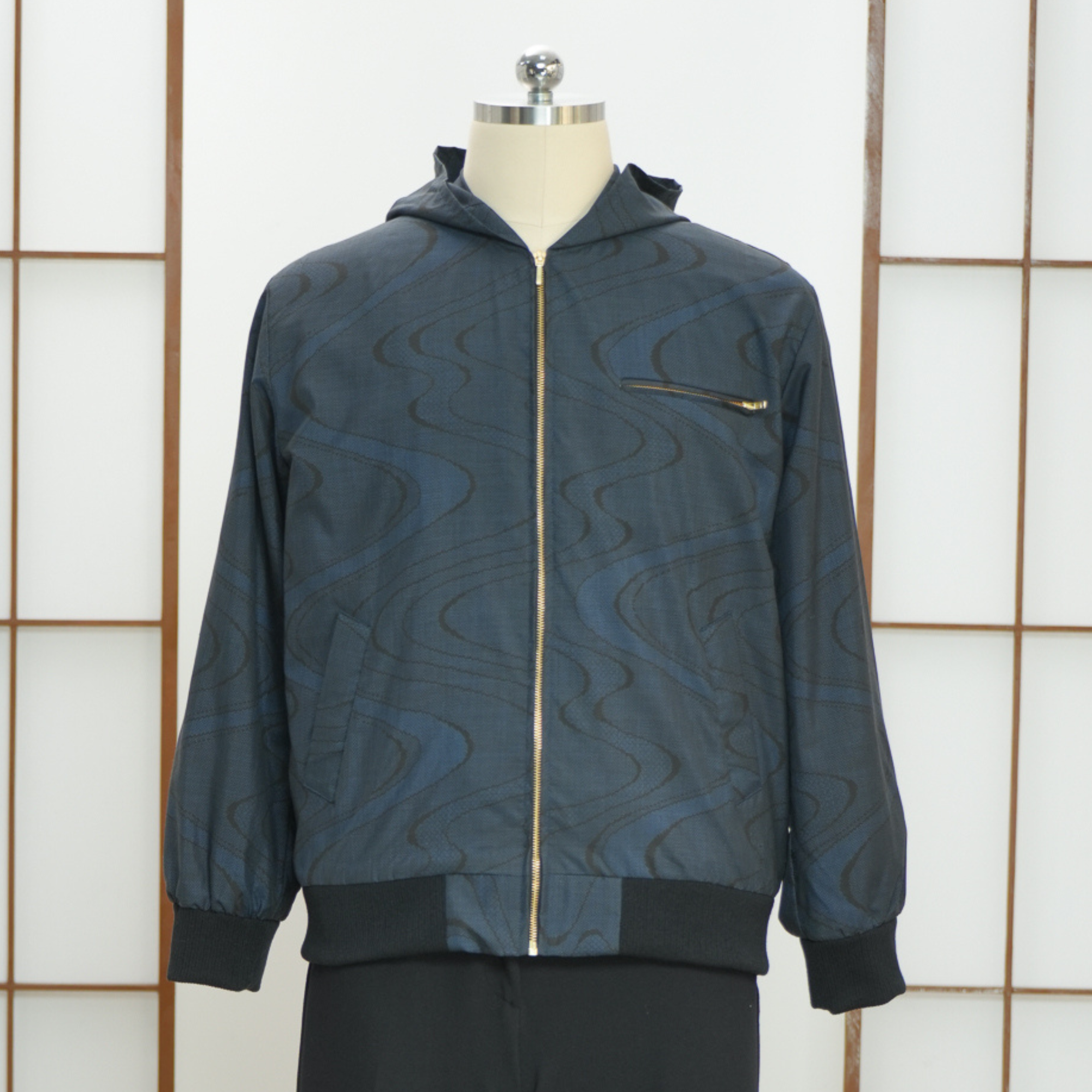 Premium On-hand: Blue Loose Fit Oshima Men's Bomber Jacket | Large | LBJ7859M
