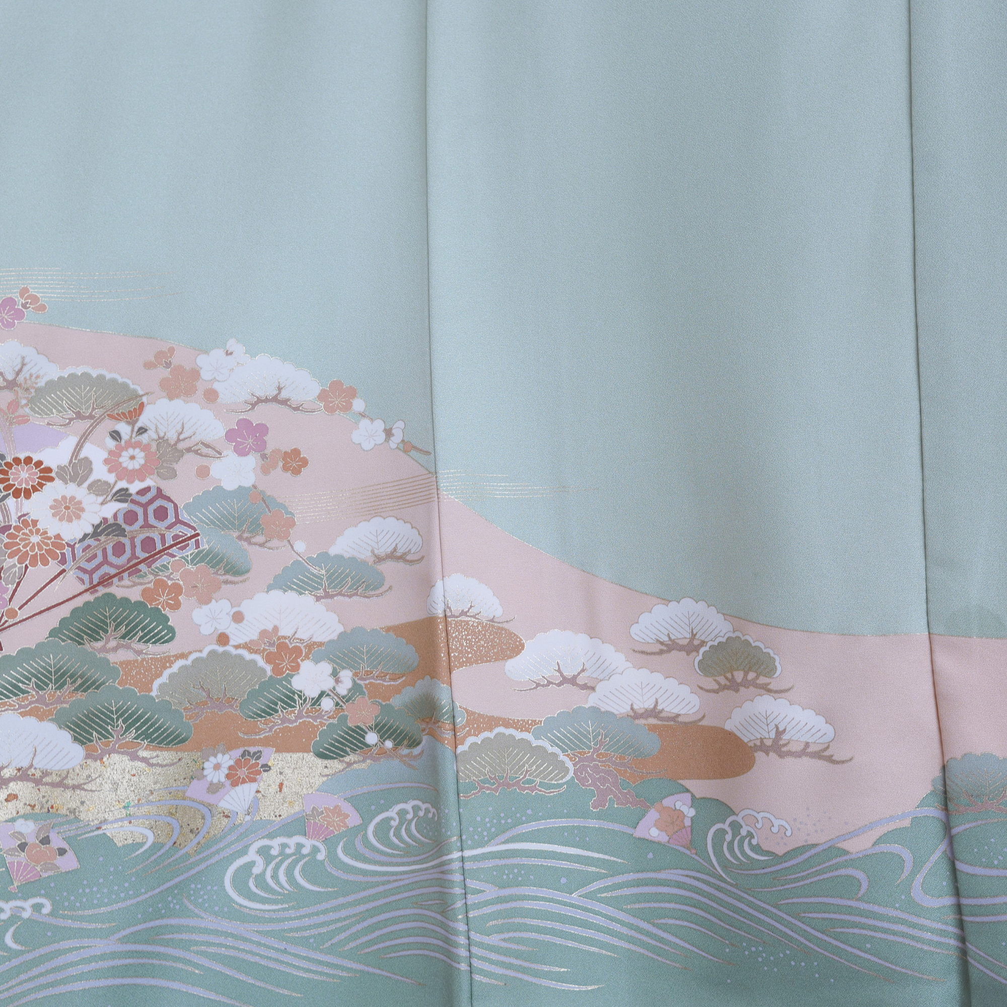 Premium Fabric: 0217PREM-11 | Light green with Sakura