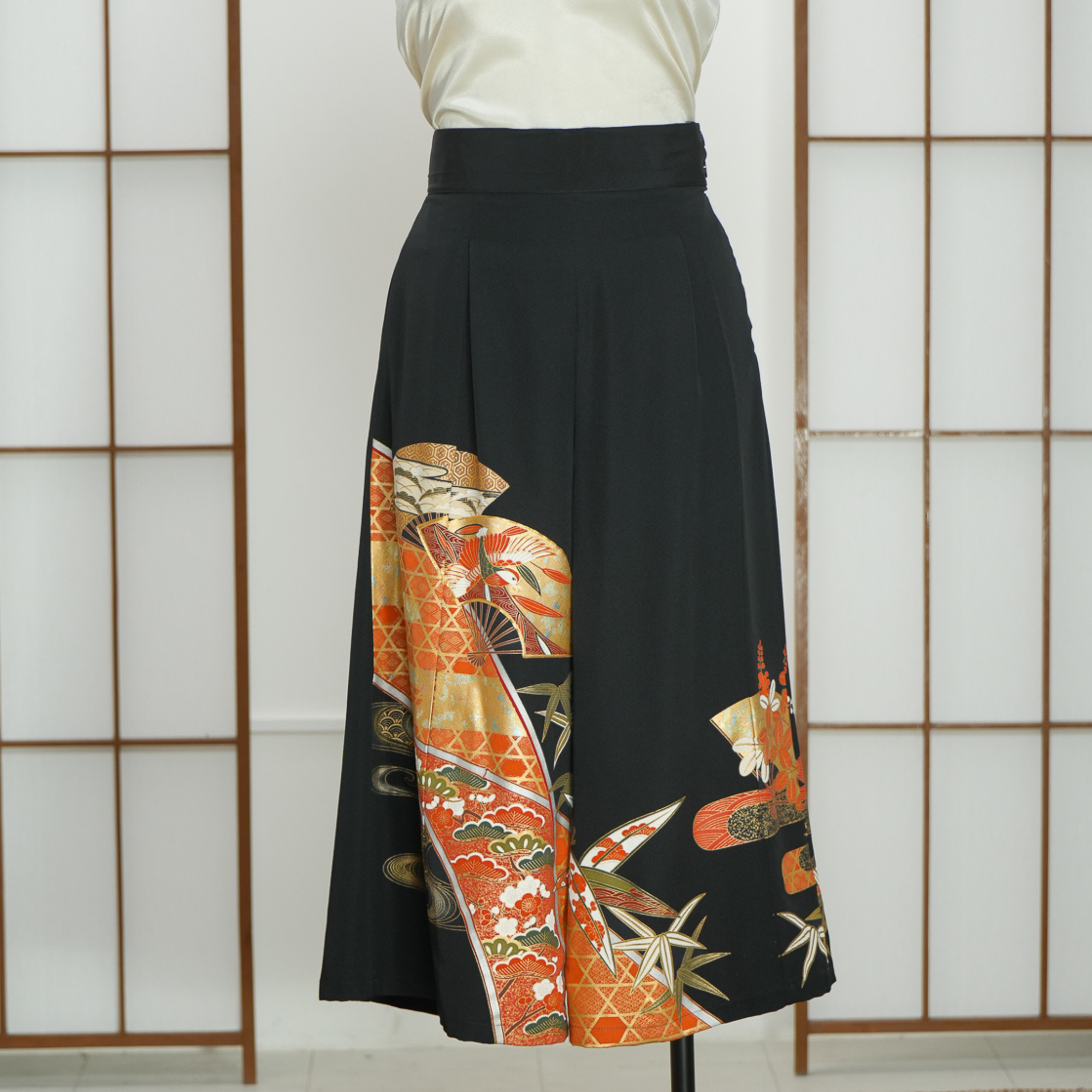 Premium On-hand: Black Palazzo Pants | 3XLB | PP7843A - with gold elements!