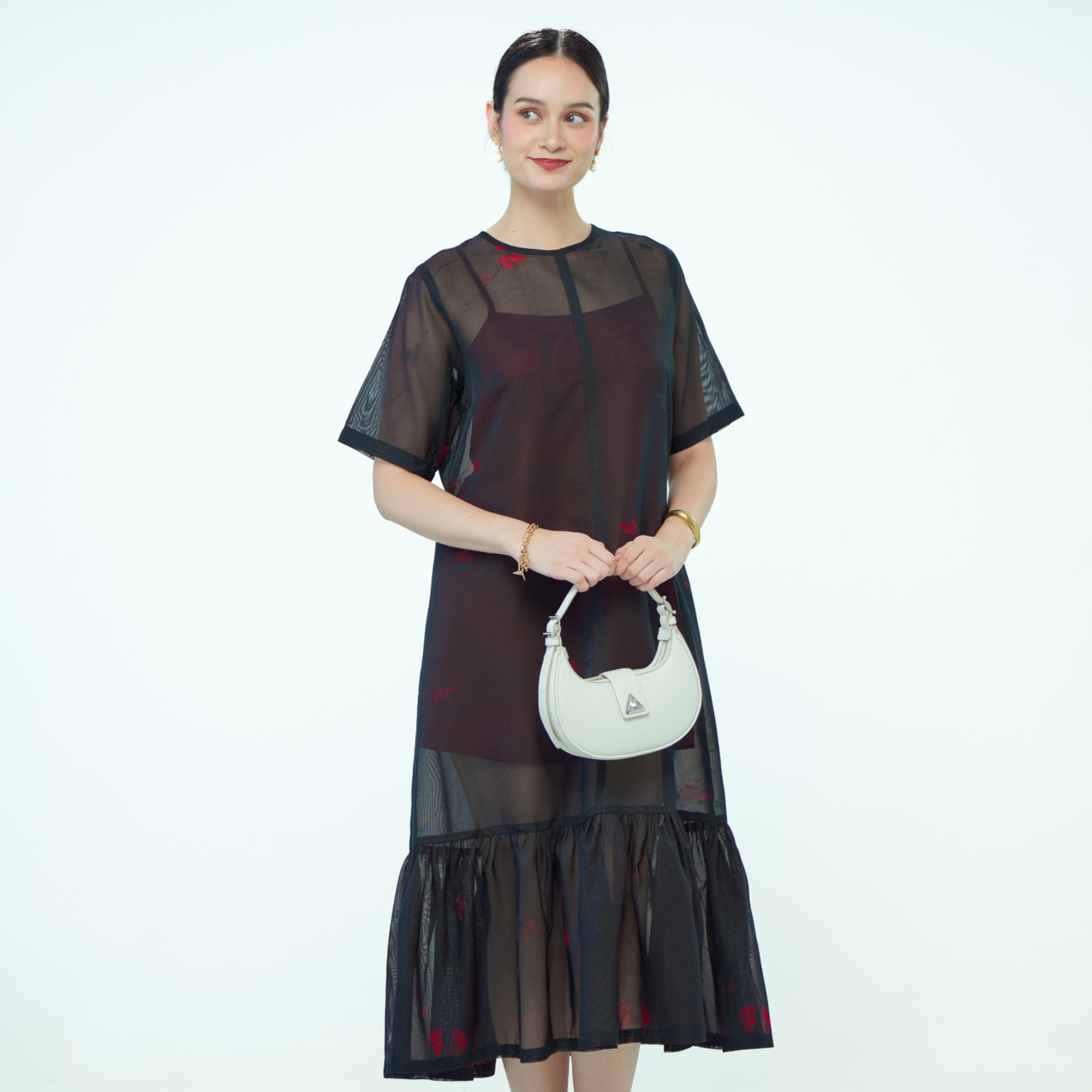 On-hand item: Black See-through Overlay Dress