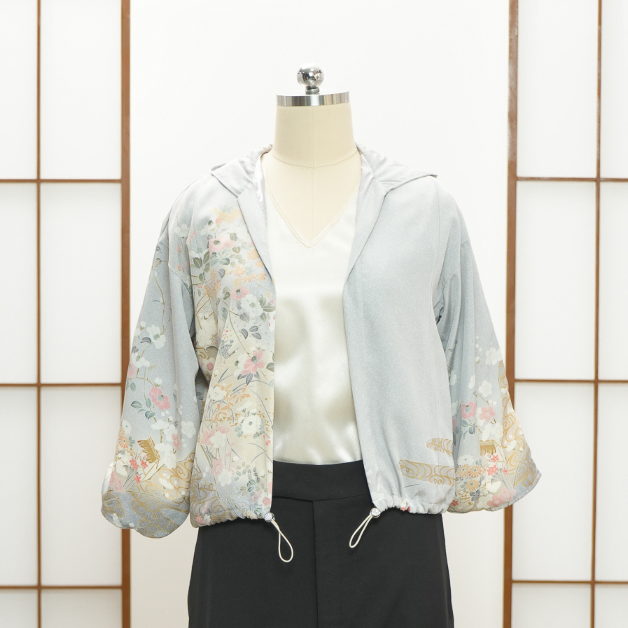 Premium On-hand item: Lavender Kodomo Hoodie | HK7786Y - Yuzen with gold painting