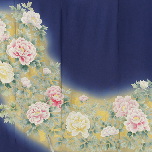 NALB Fabric: 0126NALB-09 | Navy flower