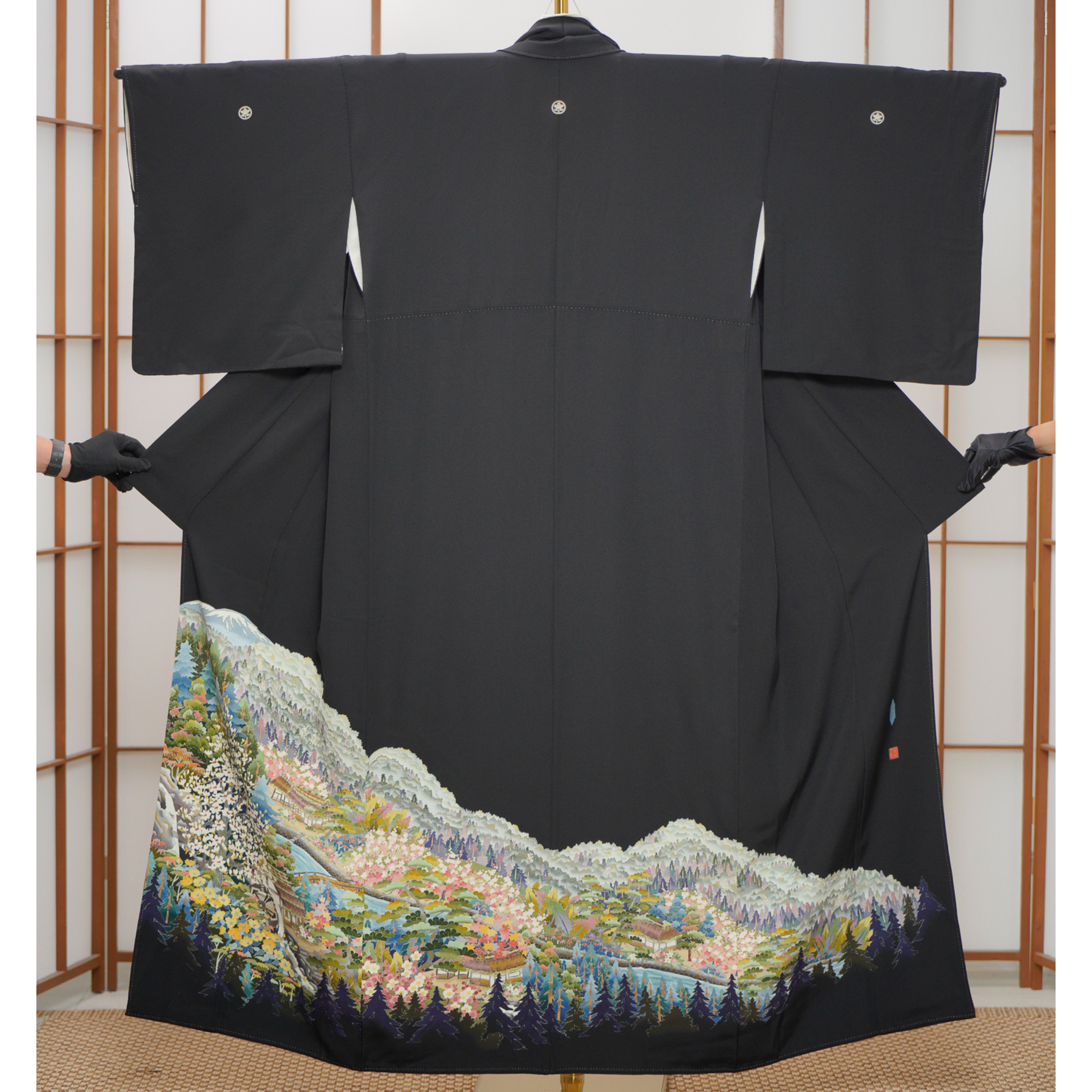[Kaga Yuzen] Premium Sho Fabric: 0603_04 | Enchanted Hamlet