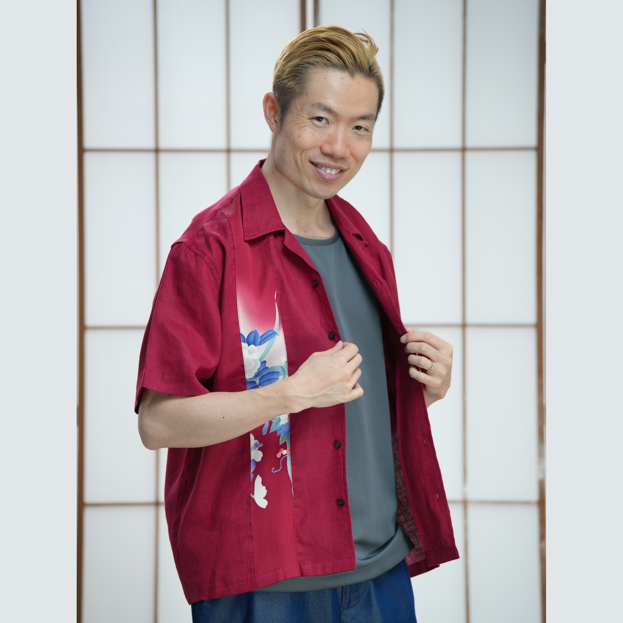 Premium On-hand: Red Men's Linen Polo | LP4373 | M