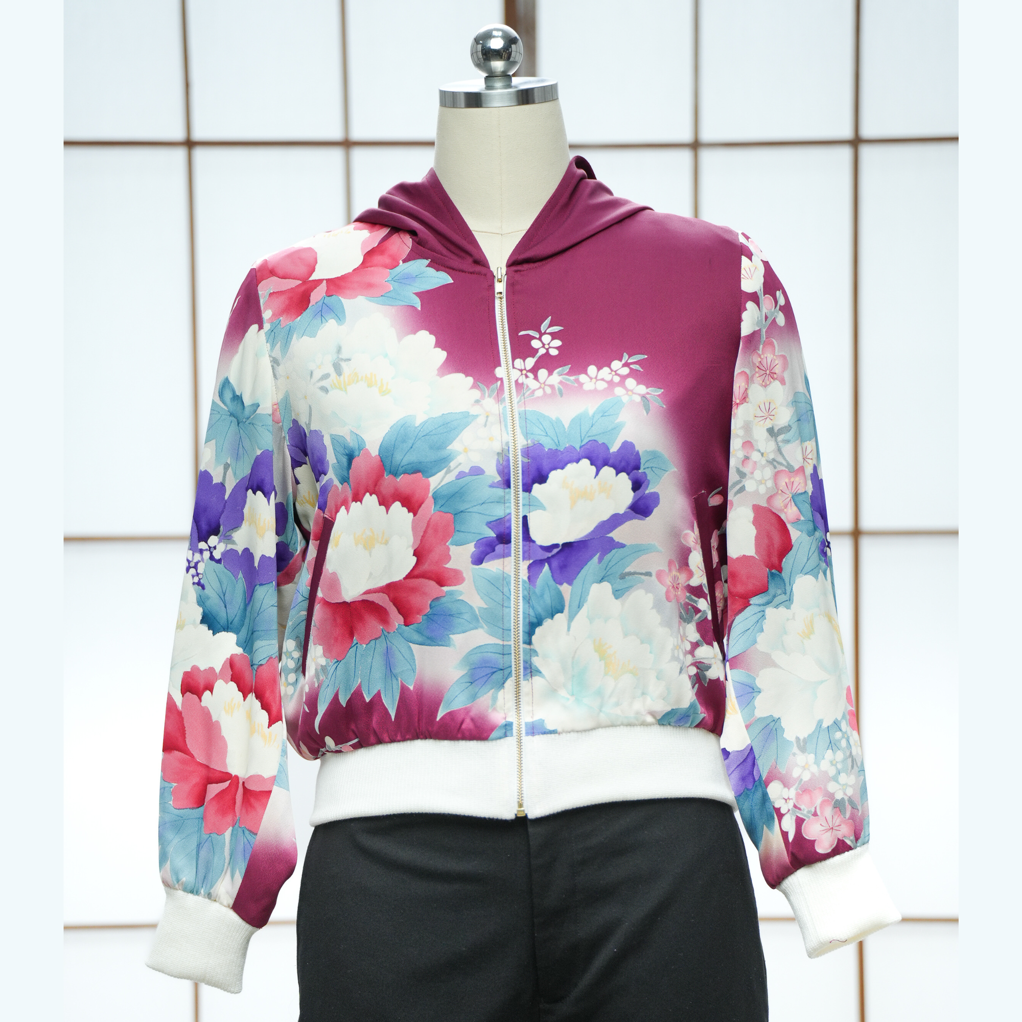 Premium On-hand: Red Bomber Jacket with Hoodie | MB | BJH7304M