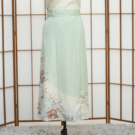 Premium On-hand: Green Wrap Skirt | WS7137Y | 1T