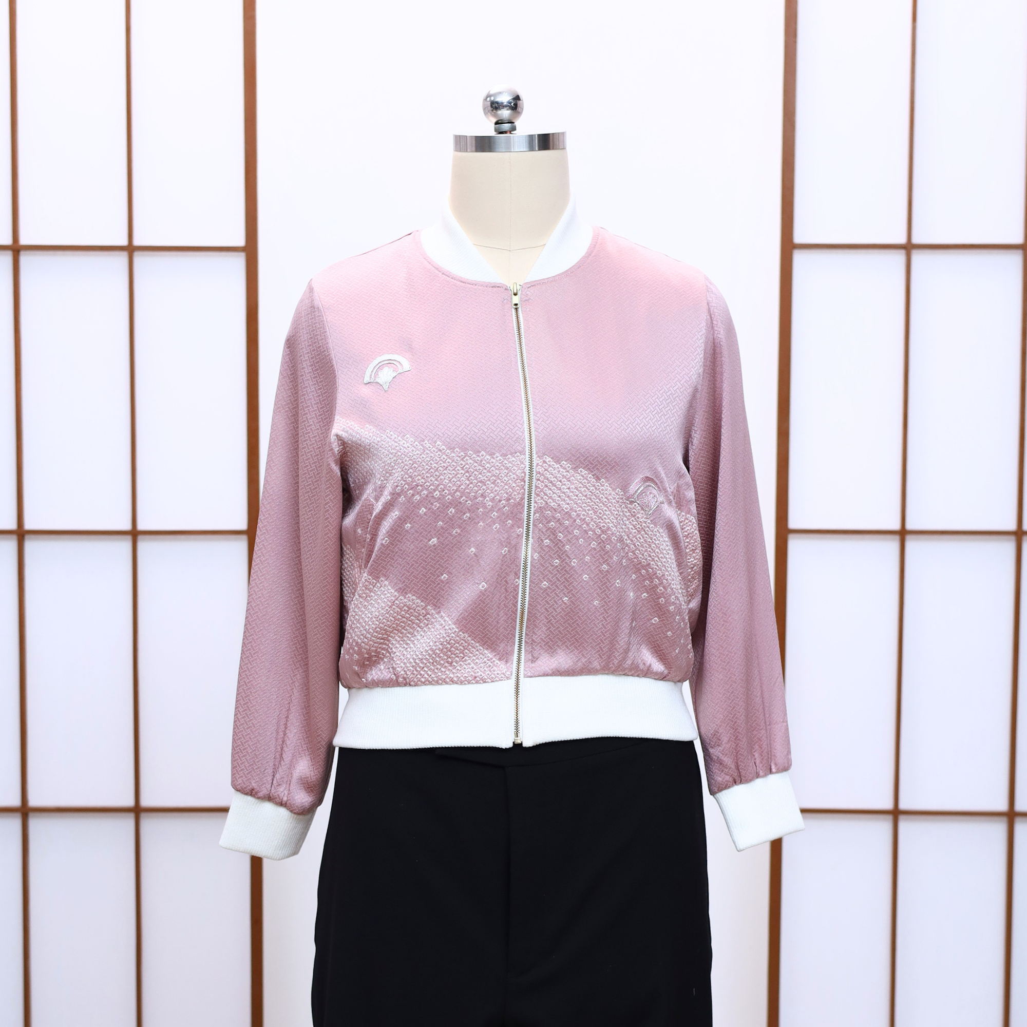 Premium On-hand: Pink Bomber Jacket (Shibori ✨)  | LB | BJ2914