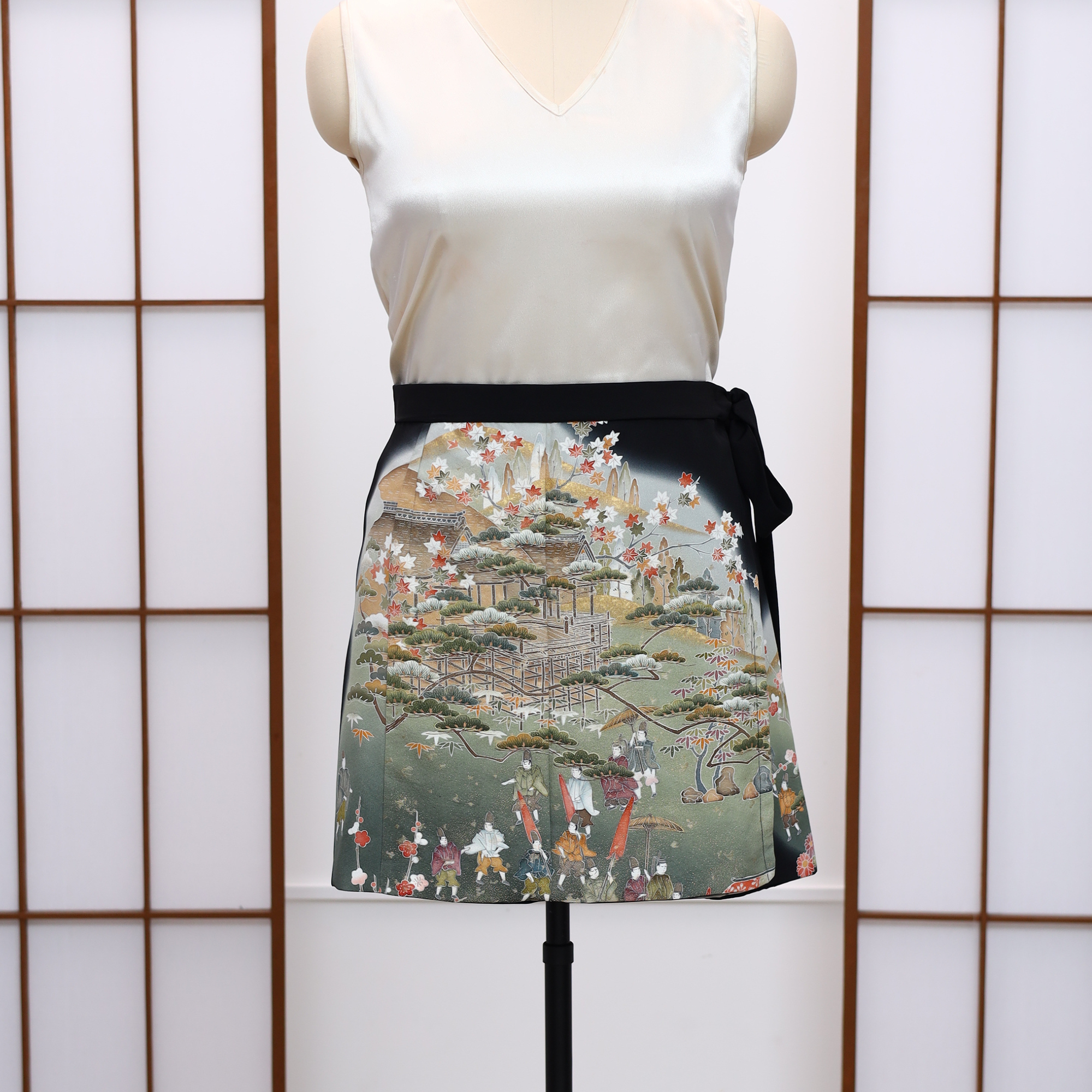 On-hand: Black Summer Wrap Skirt  | SWS7120Y | 2P
