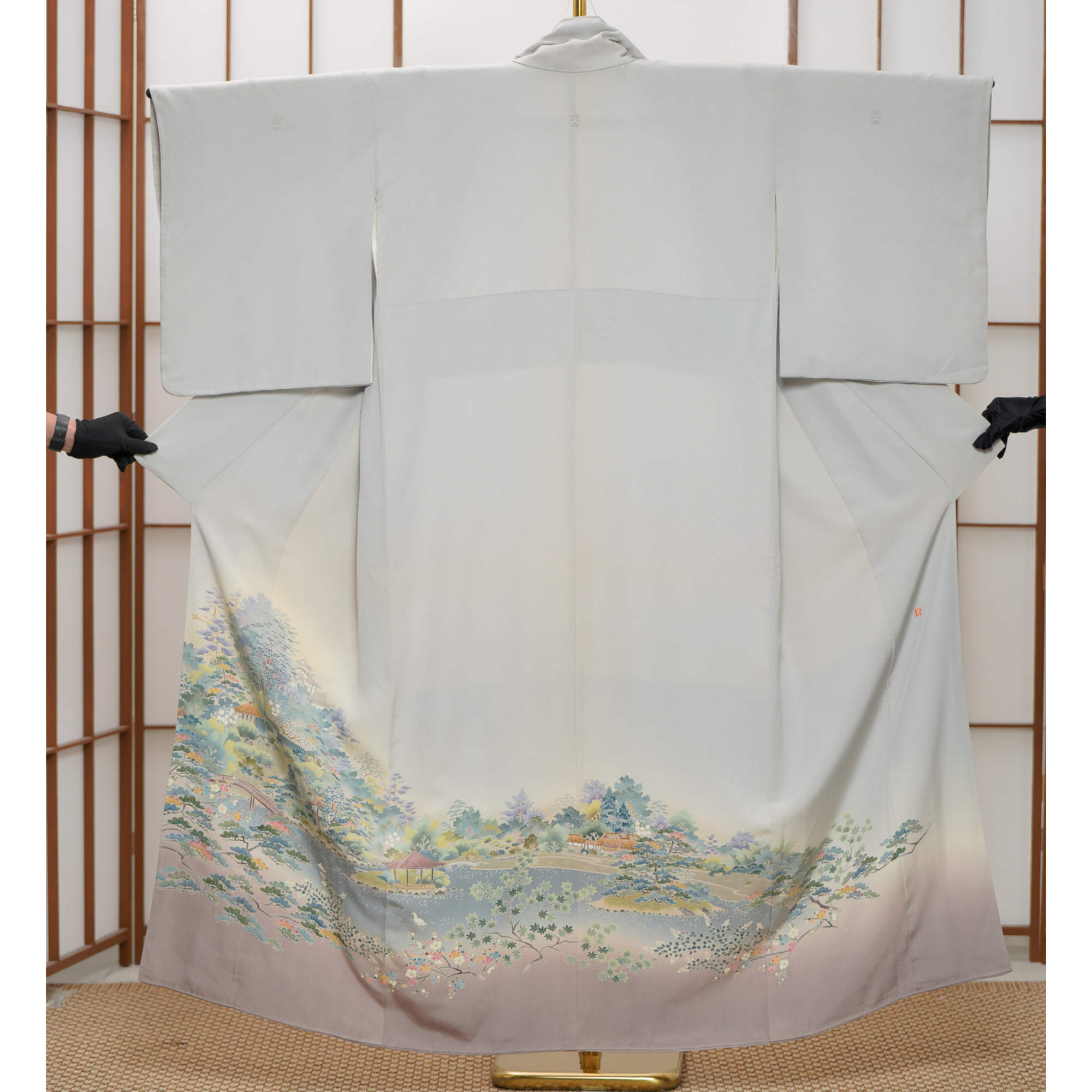 6.28 Premium Yuzen Chiku Fabric: 0603_05 | Serene Pavilion