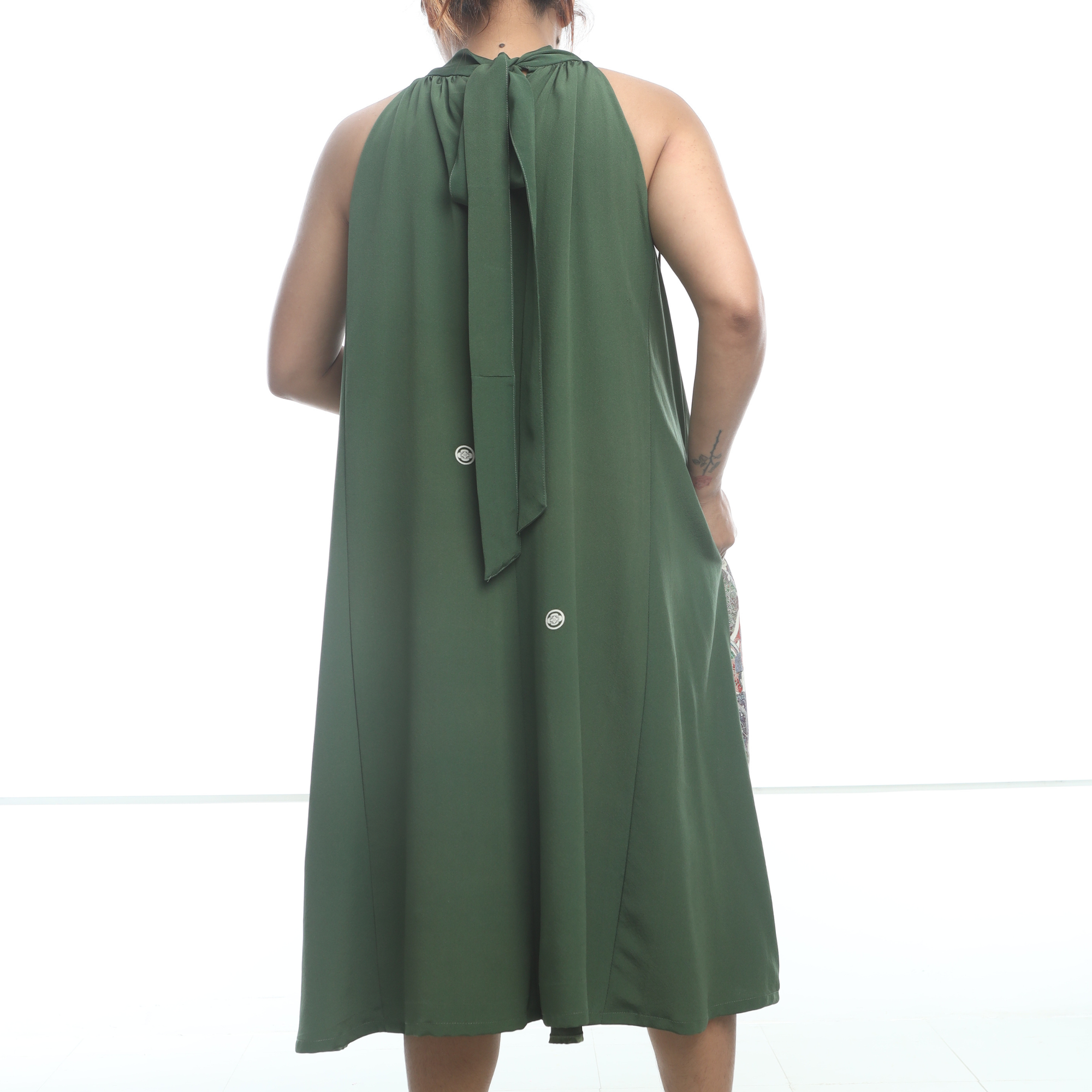 On-hand: Halter Dress Green | HD4409 Size: XLA