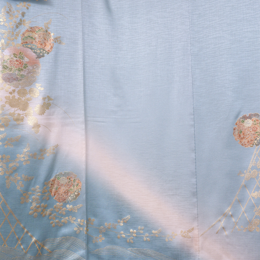 Premium Fabric: 0217PREM-04 | Emerald green blue gold embossed