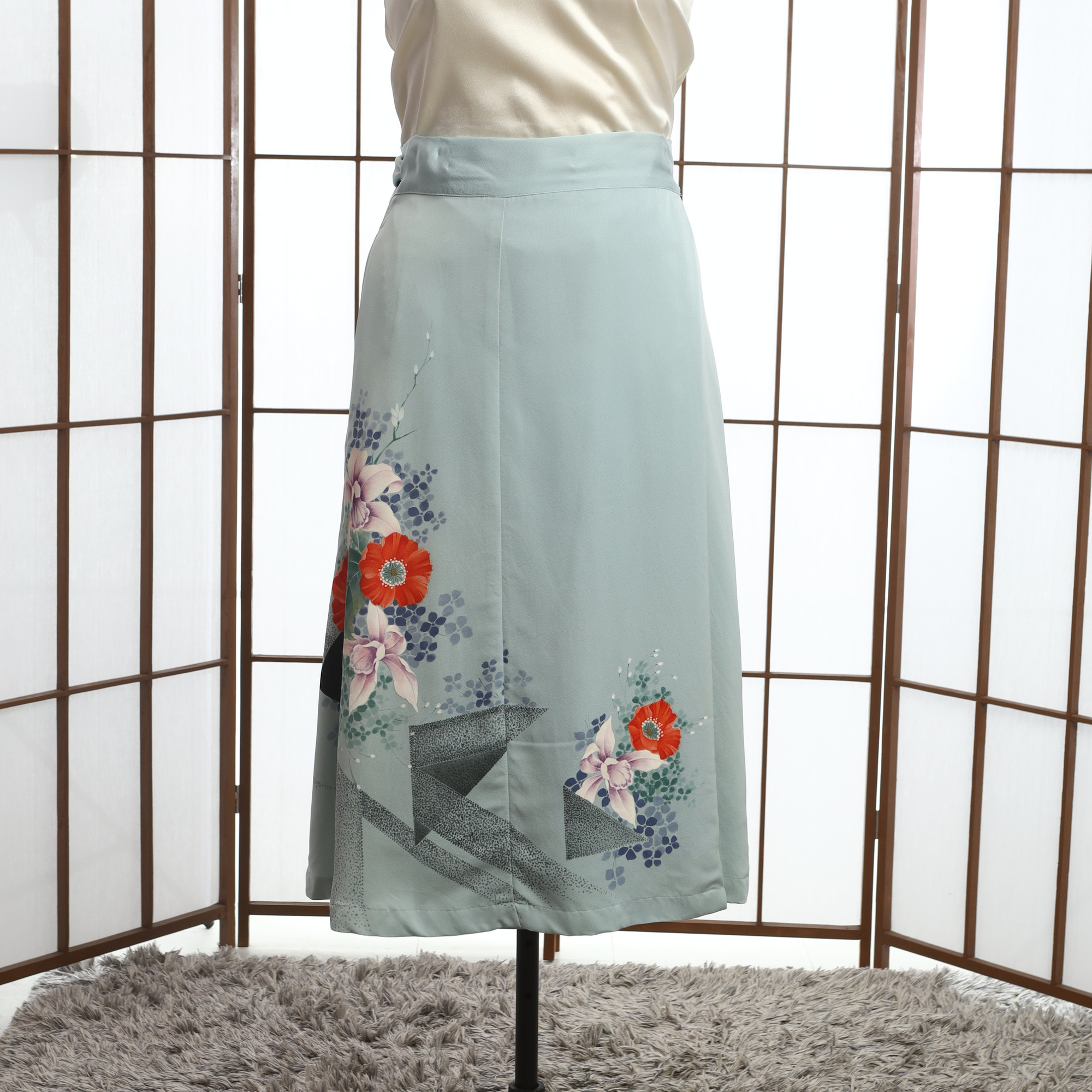 Premium On-hand: Blue Wrap skirt | WS7145Y | 2P