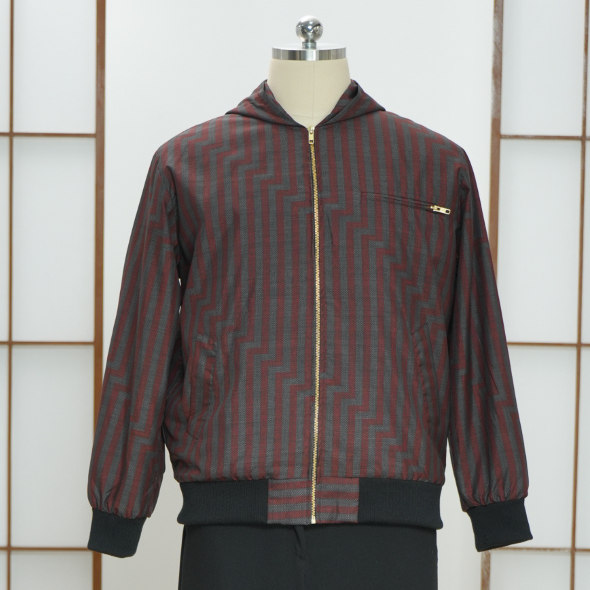 Premium On-hand: Red Loose Fit Oshima Men's Bomber Jacket | Large | LBJ7858M