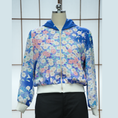 Load image into Gallery viewer, Premium On-hand: Blue flower Bomber Jacket with Hoodie | XLB | BJH7299Ml
