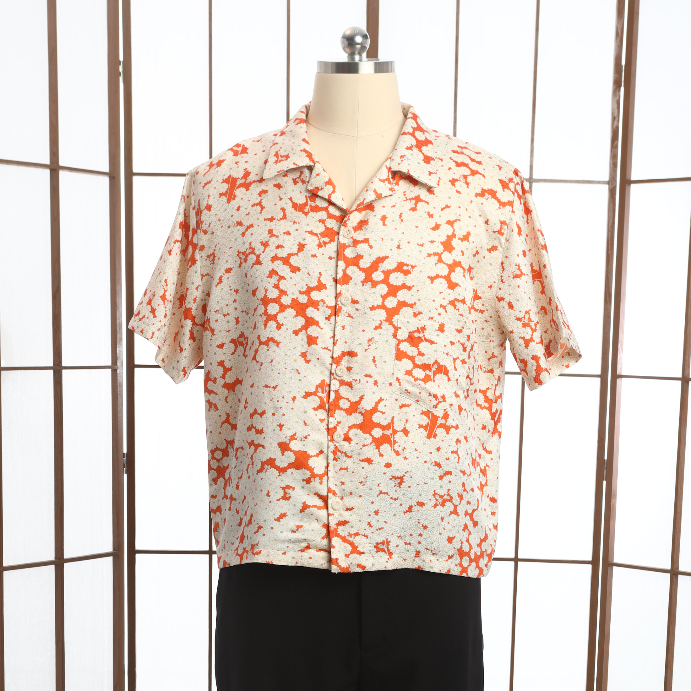 On-hand: Aloha shirt | AS7472 | Orangey Summer XL