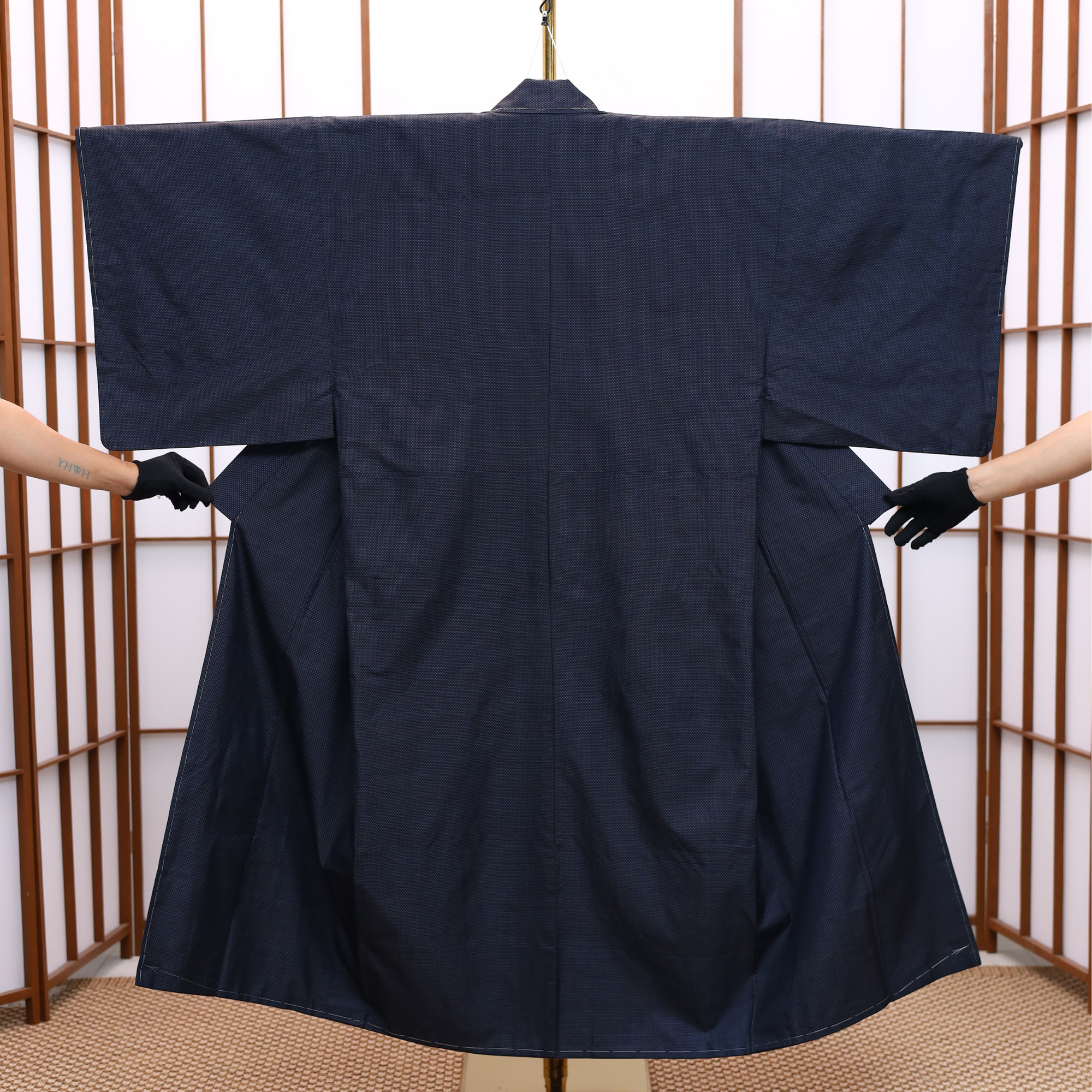 Premium Oshima Fabric: 0521_03 | Navy Spark