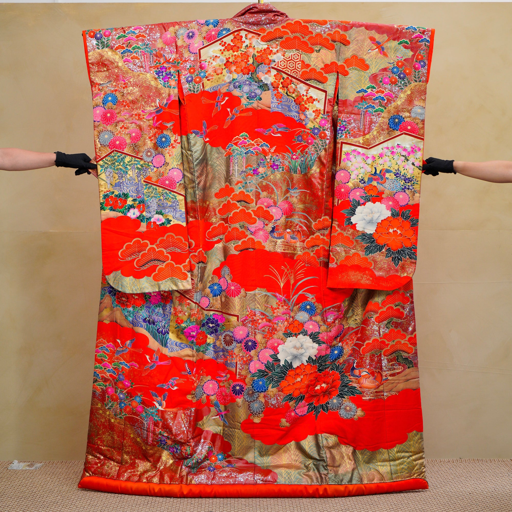 Coming Soon - Premium Uchikake Fabric: 0714_18 | Crimson Splendor