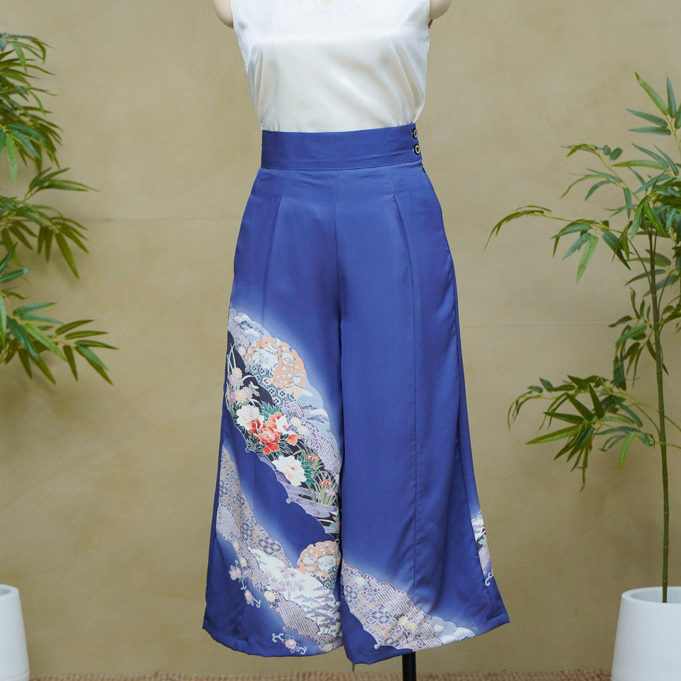 On-hand: Colored Palazzo Pants |  PP8048A XLB BLUE