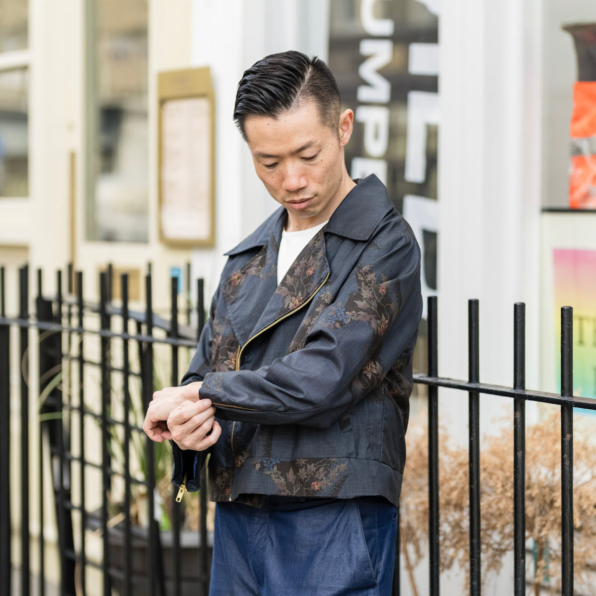 On-hand: Blue Oshima Biker Jacket | OBKJ8483 | XL (J)