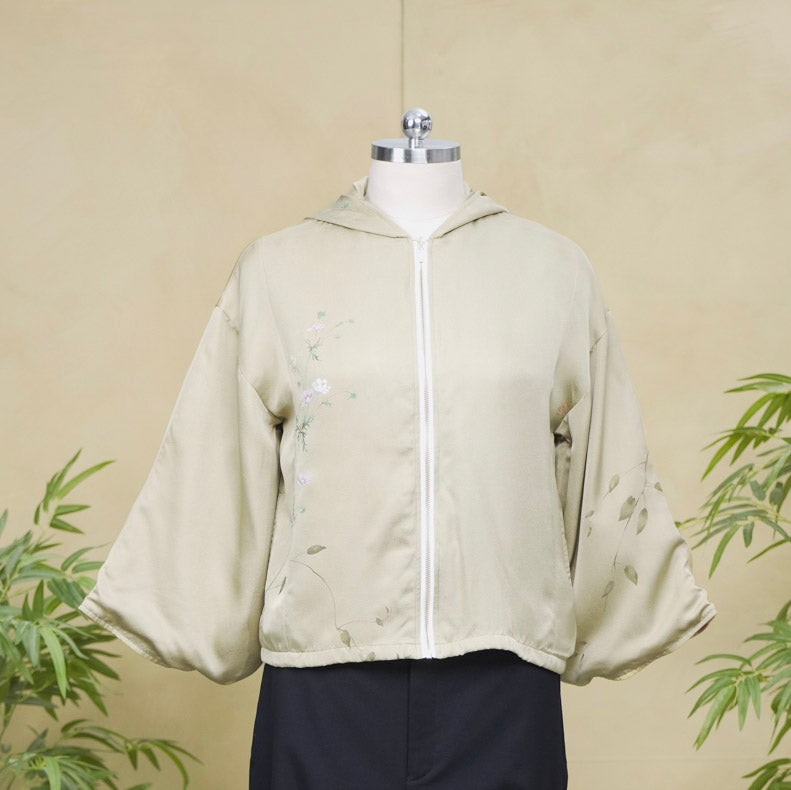 Premium On-hand: Light green Hoodie With Zipper | HWZ8319Y