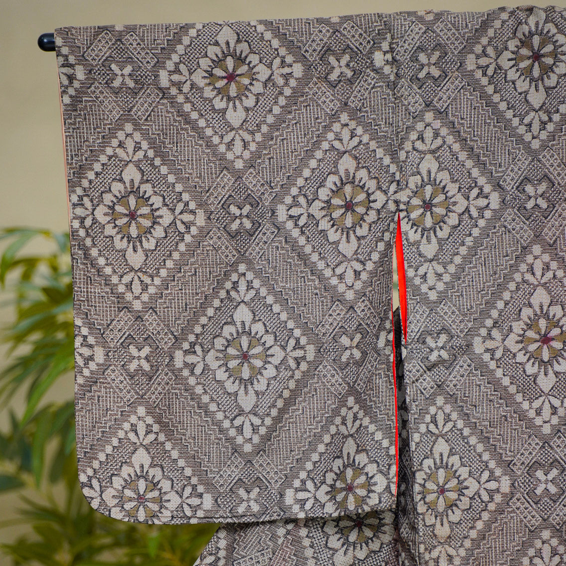 Premium Oshima Fabric: 0818_05 | Antique Silver -  Dorozome (mud dyed)!