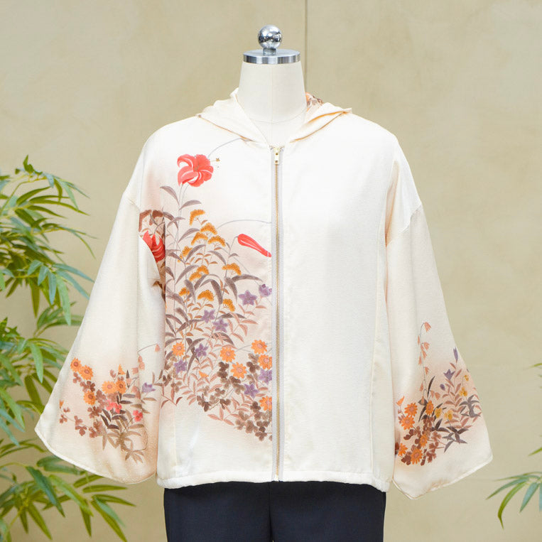 8k Hoodies On-hand: Cream Hoodie With Zipper | HWZ7892Y