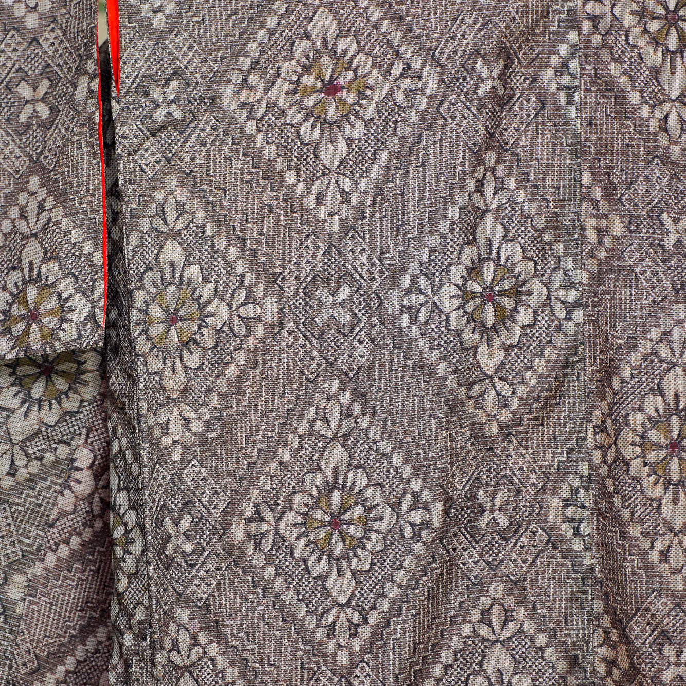 Premium Oshima Fabric: 0818_05 | Antique Silver -  Dorozome (mud dyed)!