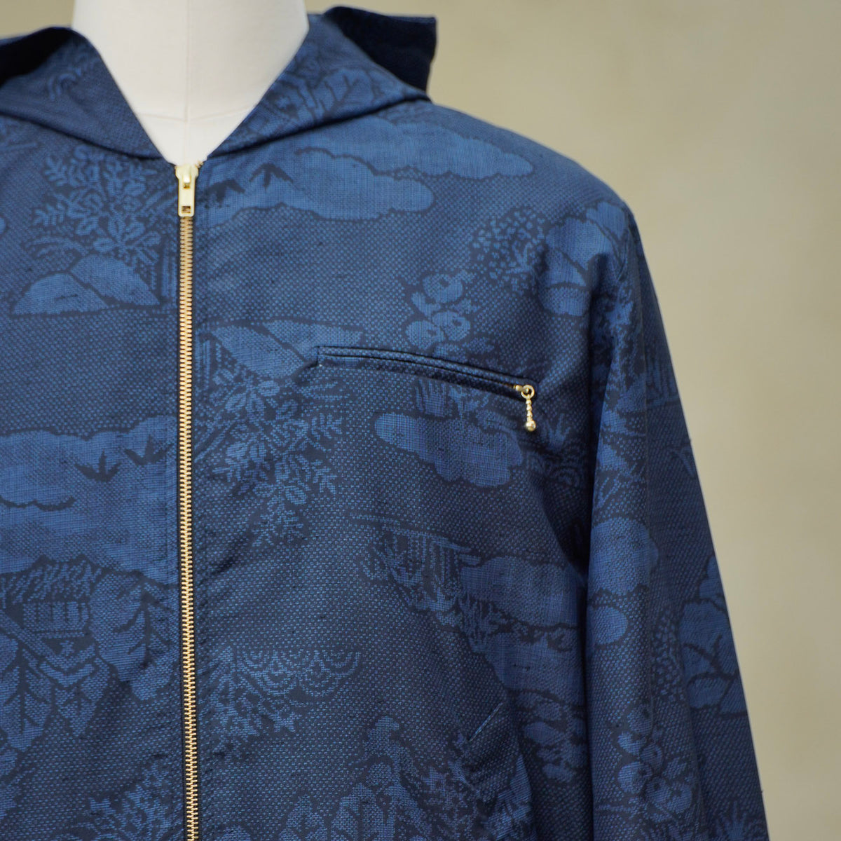 Premium On-hand: Blue Loose Fit Oshima Men's Bomber Jacket | LBJ8269Y | Large