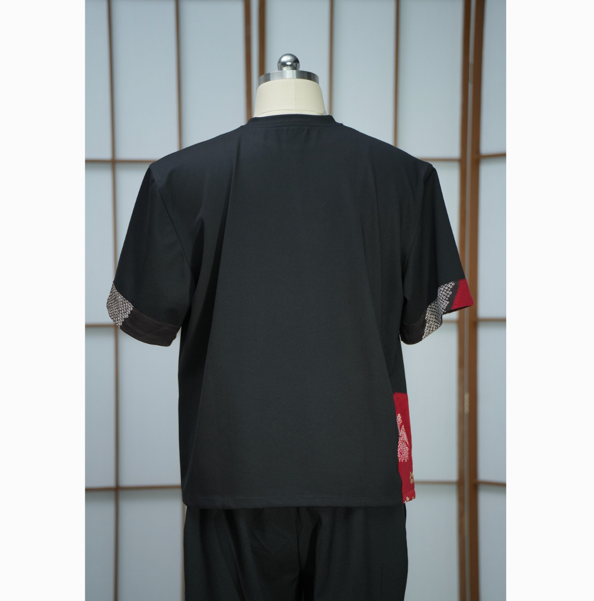 Premium On-hand: Black red Oversized Shirt | LARGE | OS5346