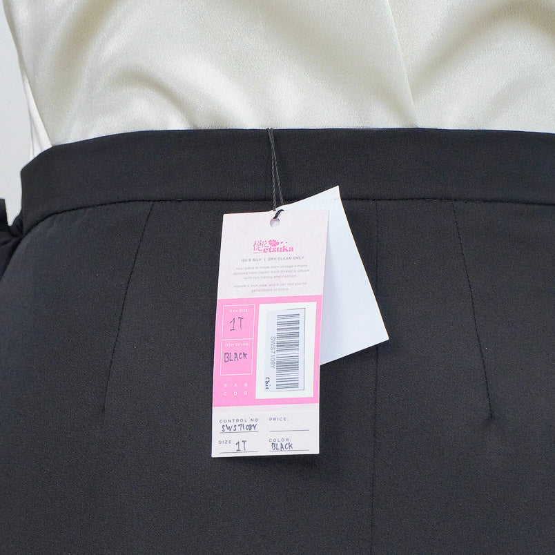 Premium On-hand: Black Summer Wrap Skirt | SWS7108Y | 1T