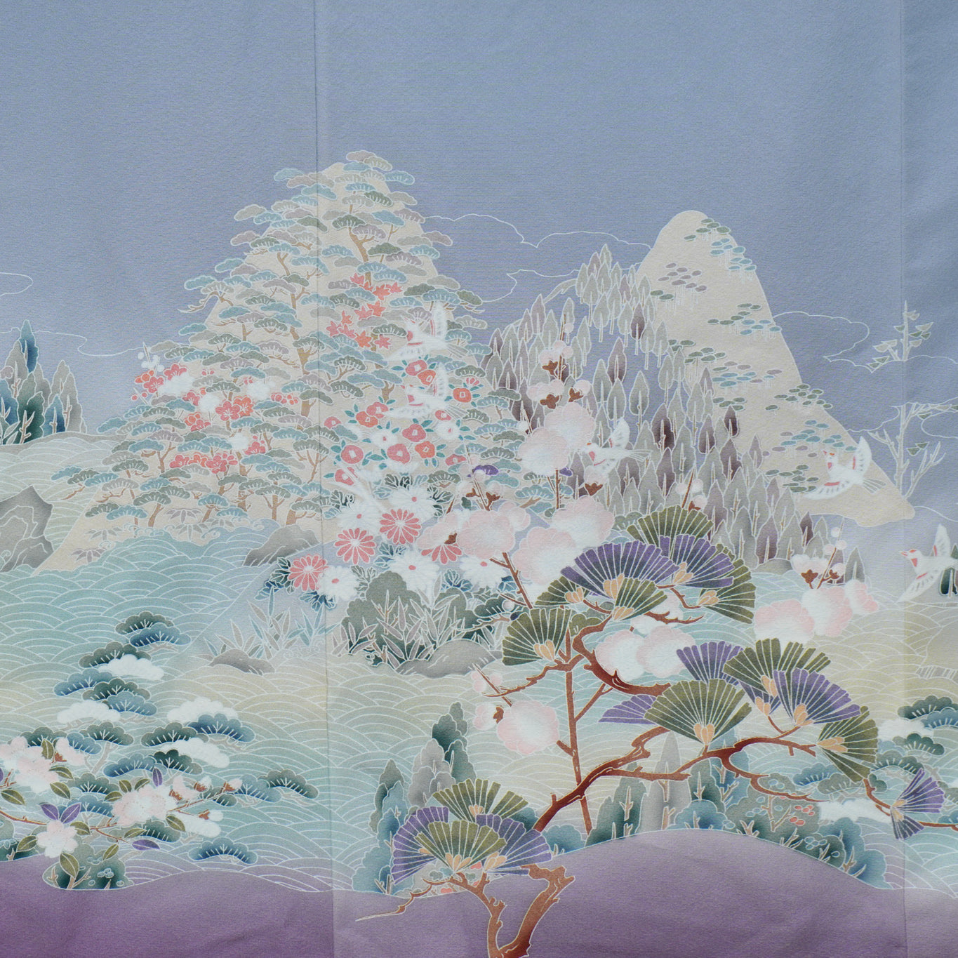 Premium Sho Fabric: 0630_26 Bluish Flora