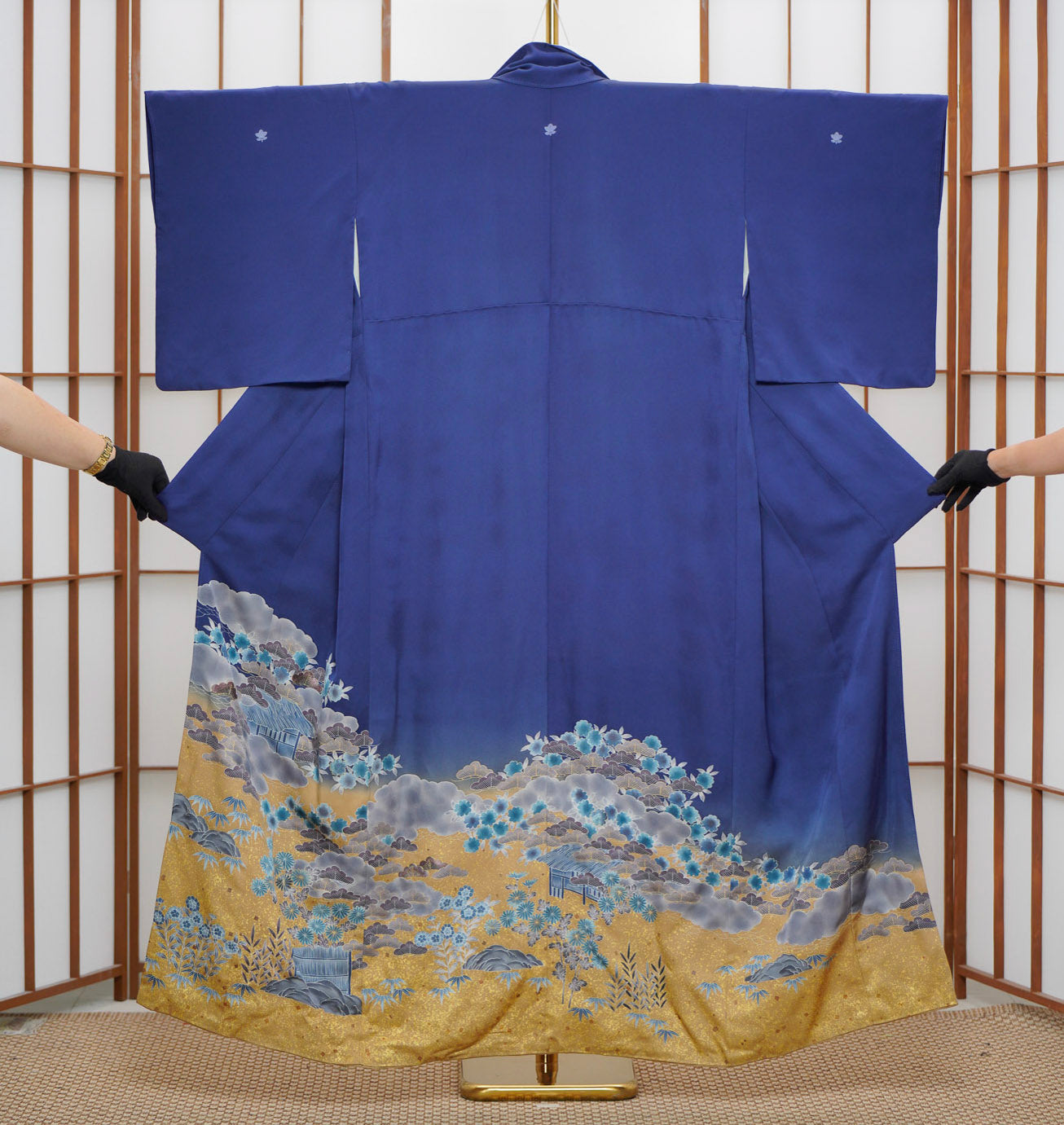Premium Fabric SHO: Samurai_0625_12 | Gold and Blue Ombre