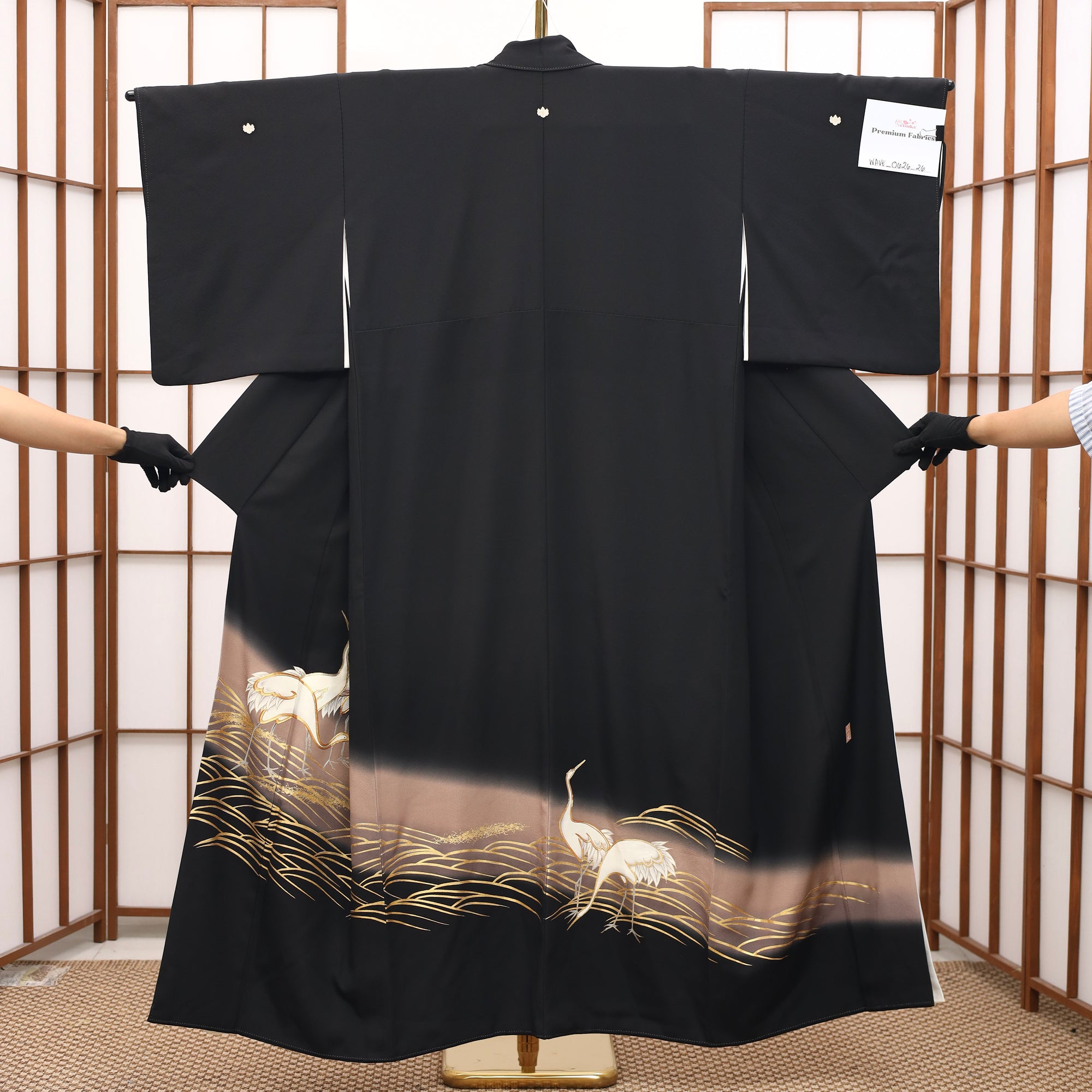 Premium Fabric SHO: Wave_0626_26 | Golden Ripples