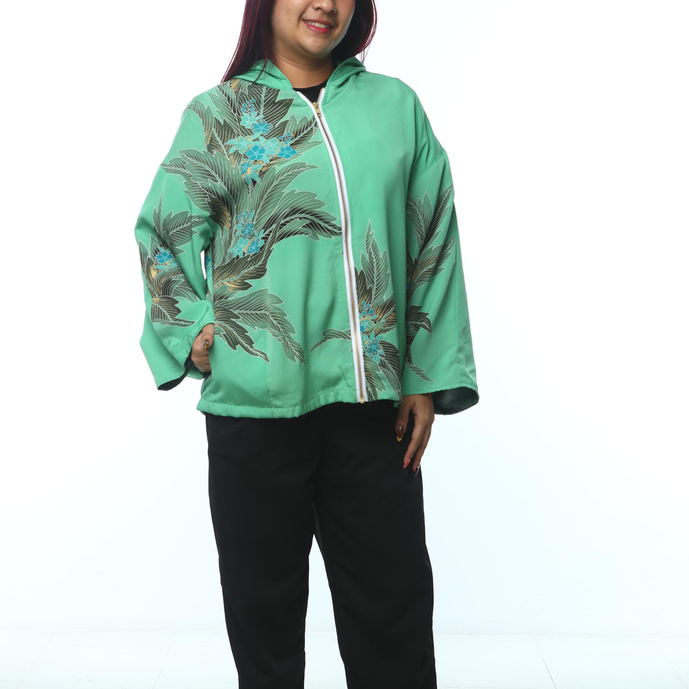 On-hand: Hoodie With Zipper | HWZ3775 (rare green color)
