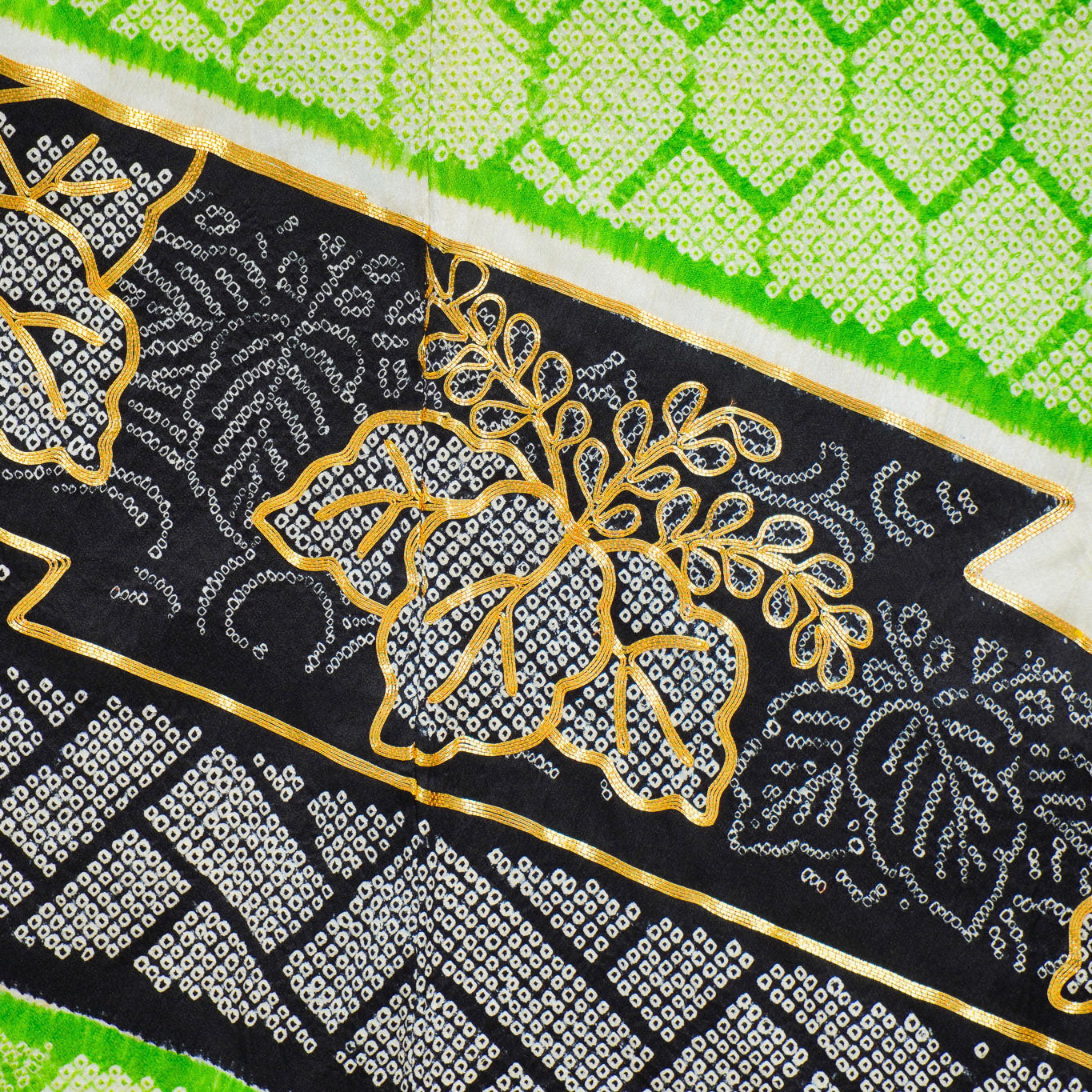 Premium Sho Fabric: 0625_15 | Lime Ribbons