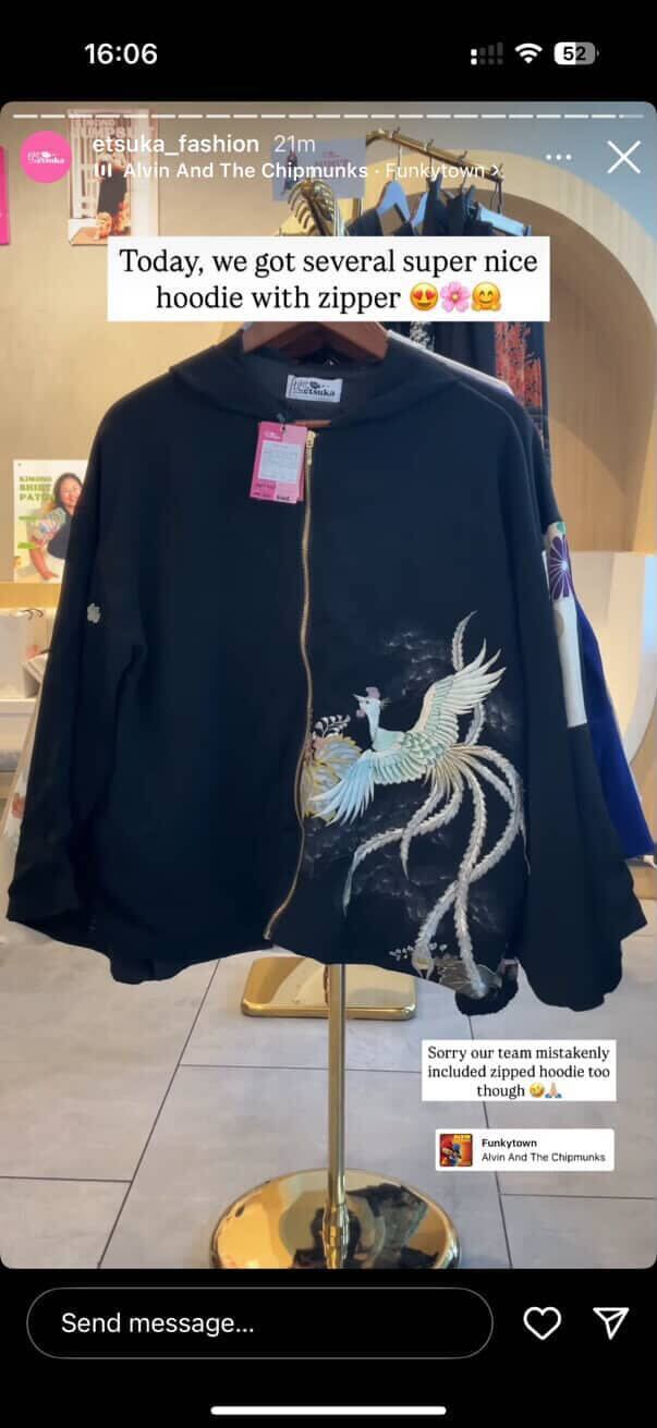 On-hand: Hoodie With Zipper:  Dark colored phoenix | HWZ3567
