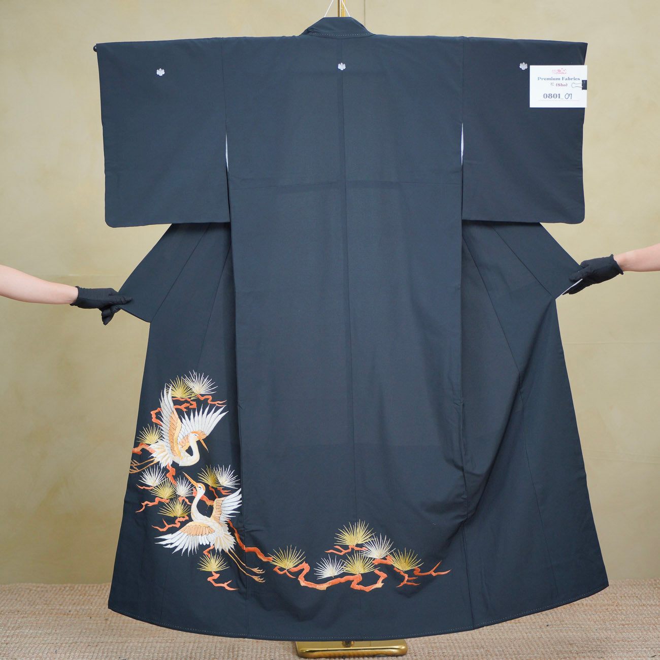 Premium Chiku Fabric: 0801_07 | Everlasting Pair  | Embroidered piece!