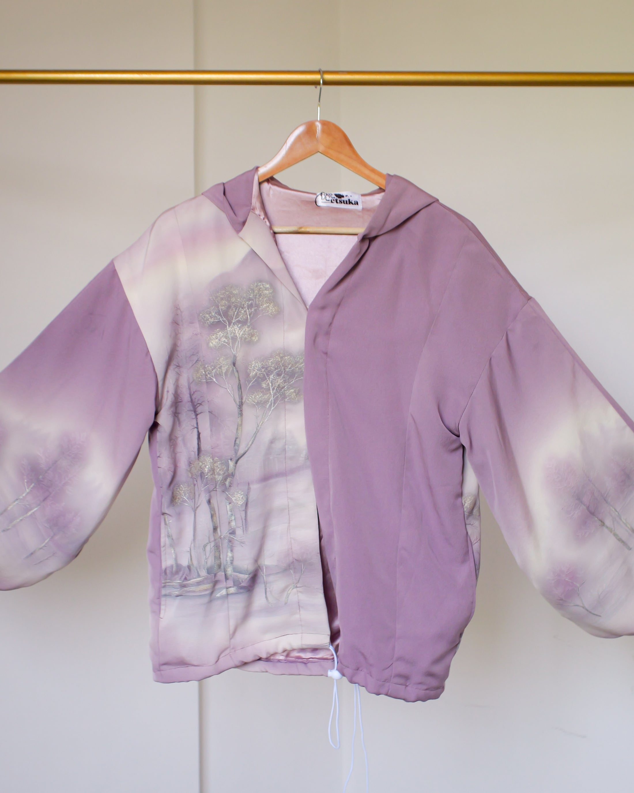 On-hand Kimono Hoodie | Purple Nature's Bliss