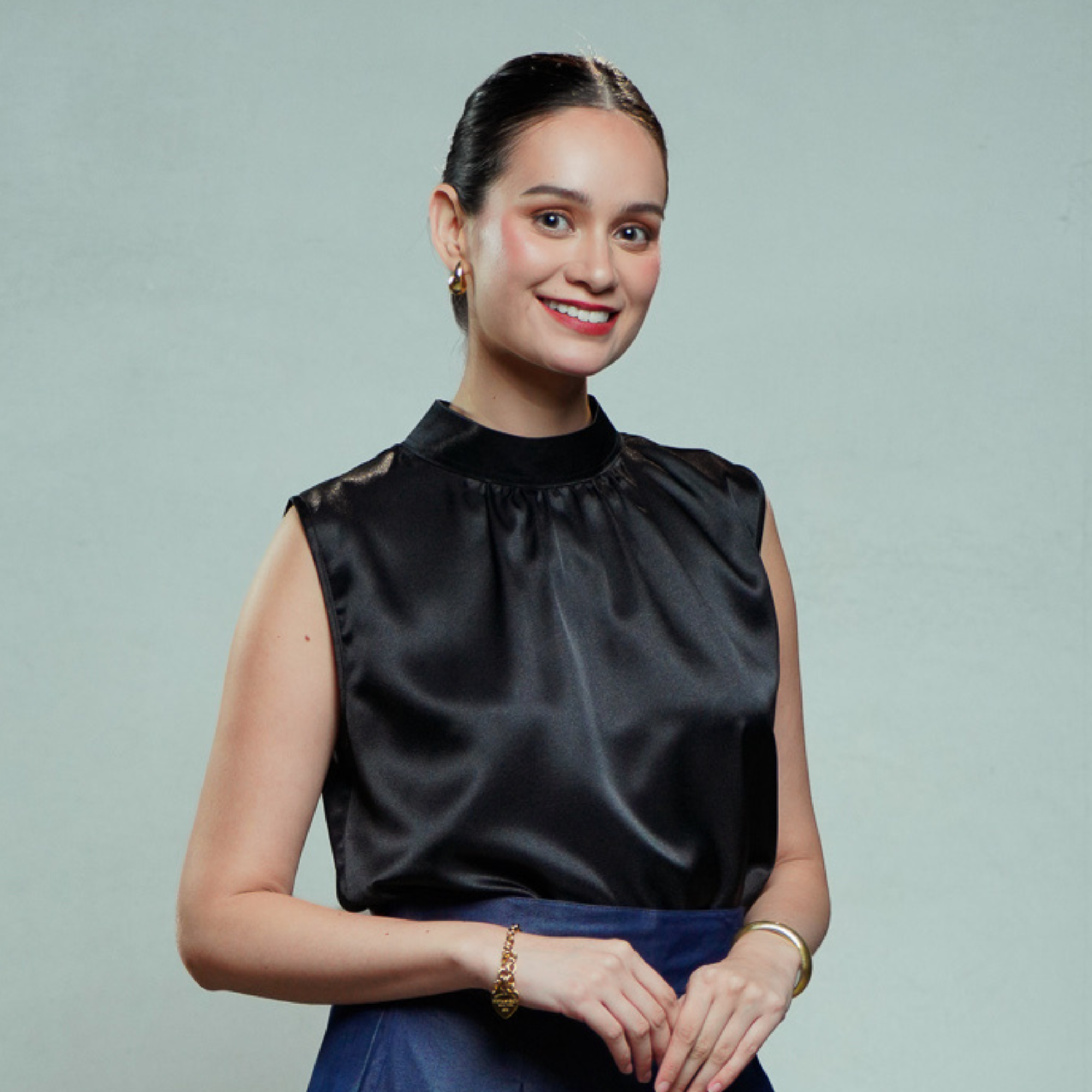 On-hand item: Black Silk Cotton Turtleneck top