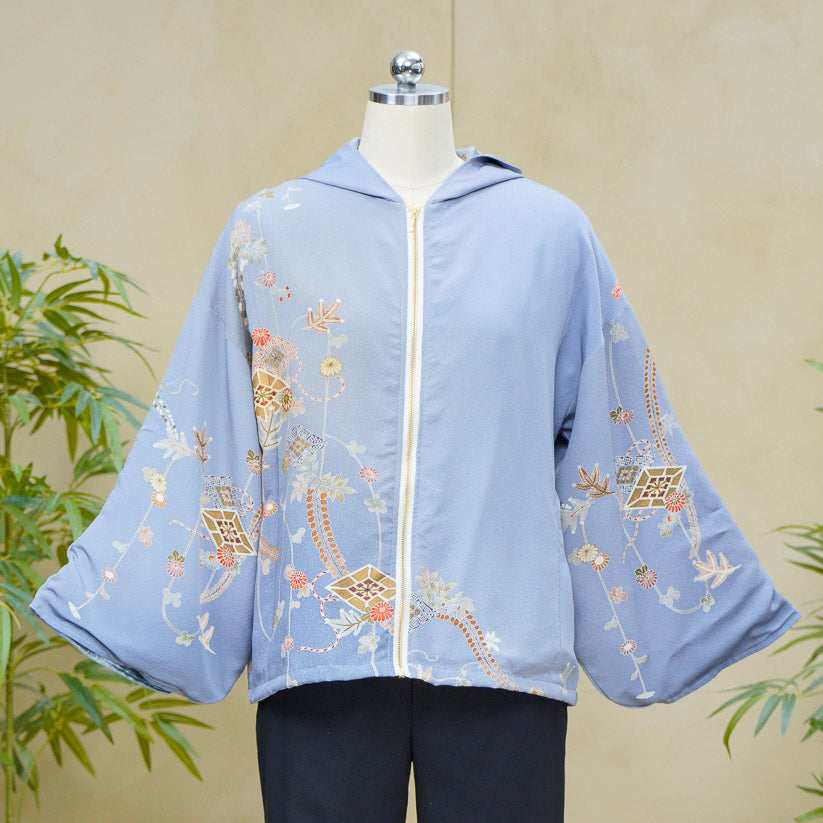 8k Hoodies On-hand: Blue Hoodie With Zipper | HWZ7908Y