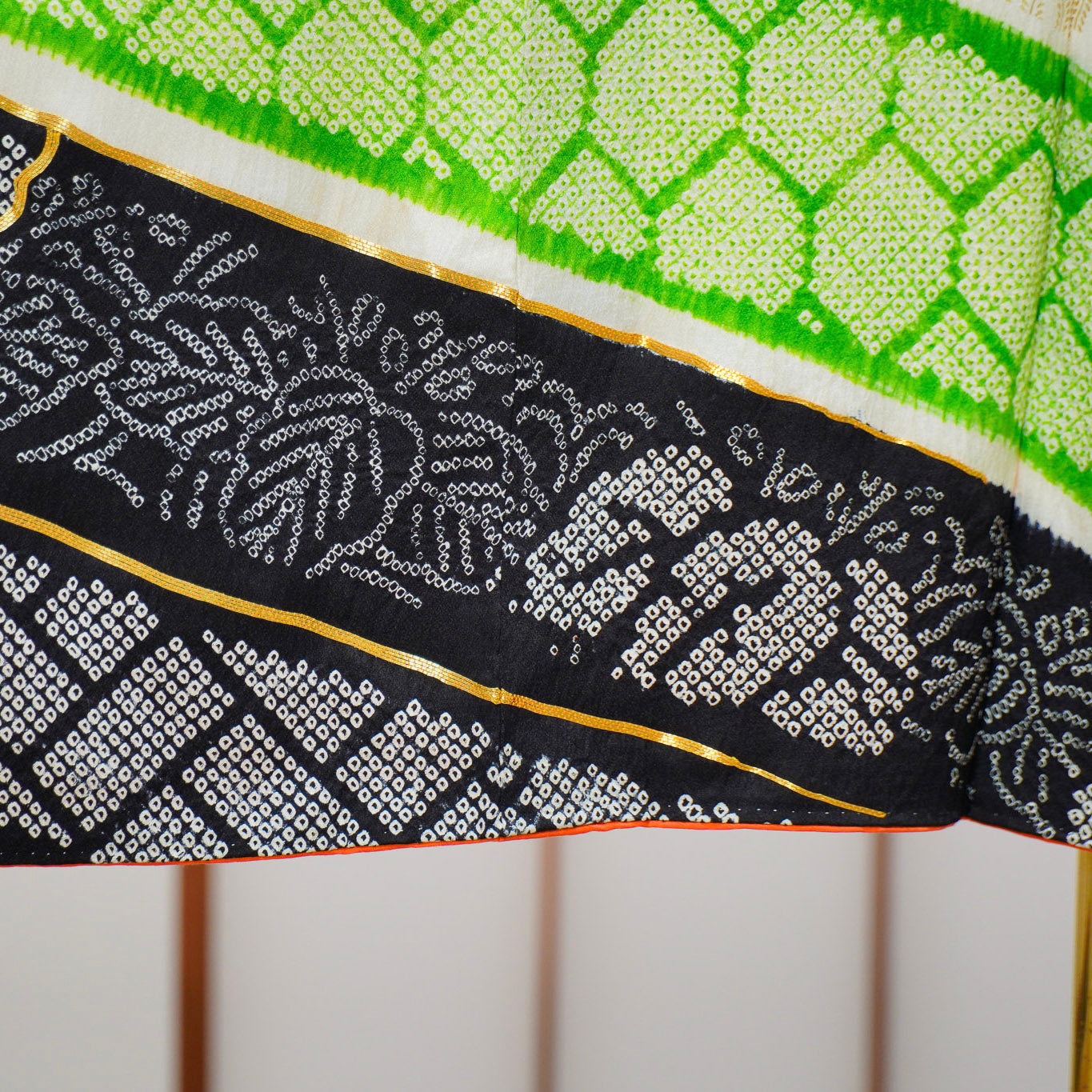 Premium Sho Fabric: 0625_15 | Lime Ribbons